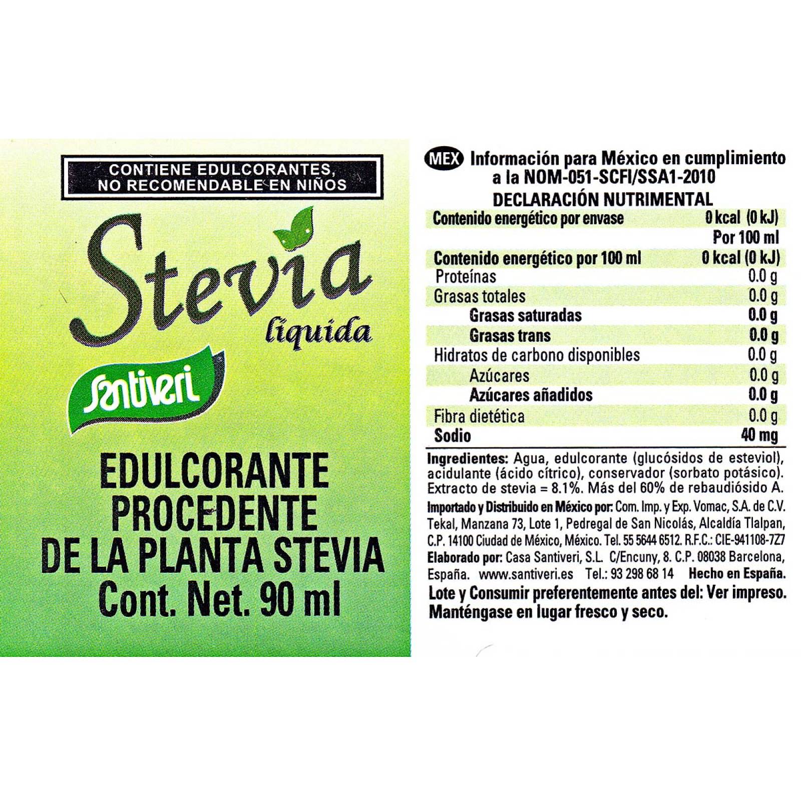 Santiveri Stevia Líquida Gotero 90 ml