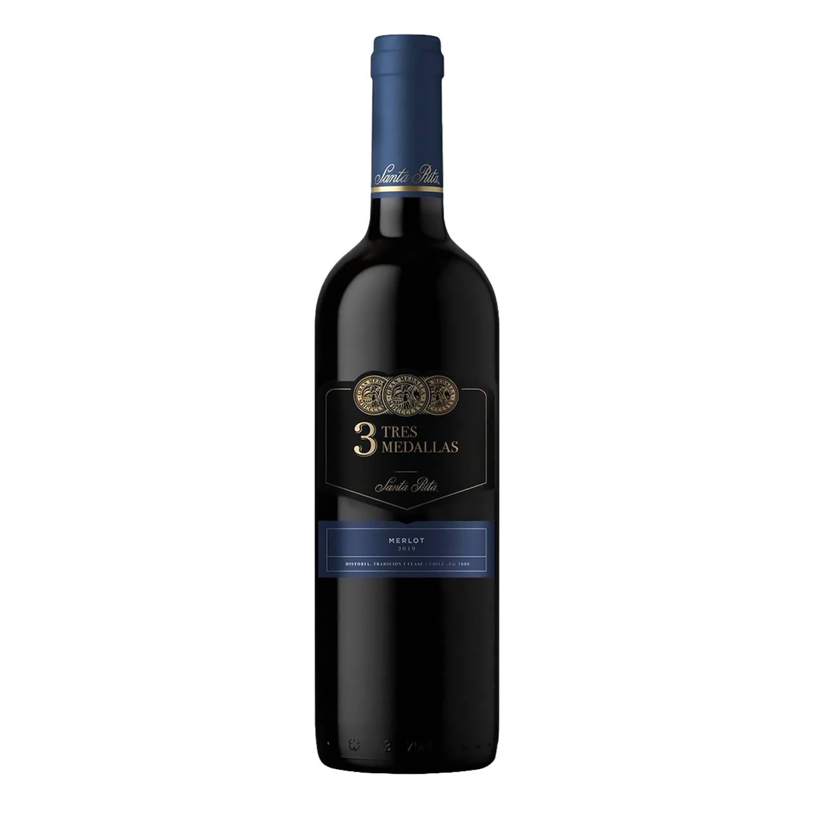Vino Tinto Tres Medallas Merlot Santa Rita 750 ml