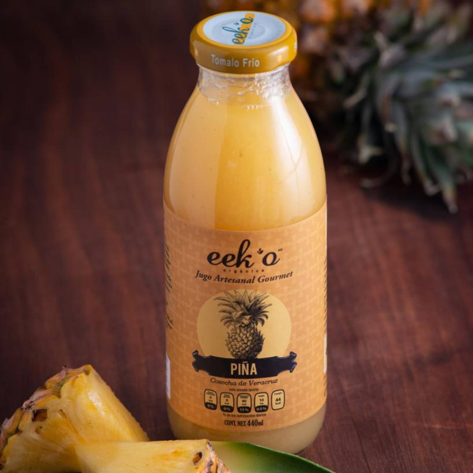 Jugo Artesanal Gourmet Piña Eek'o Organica 440 ml