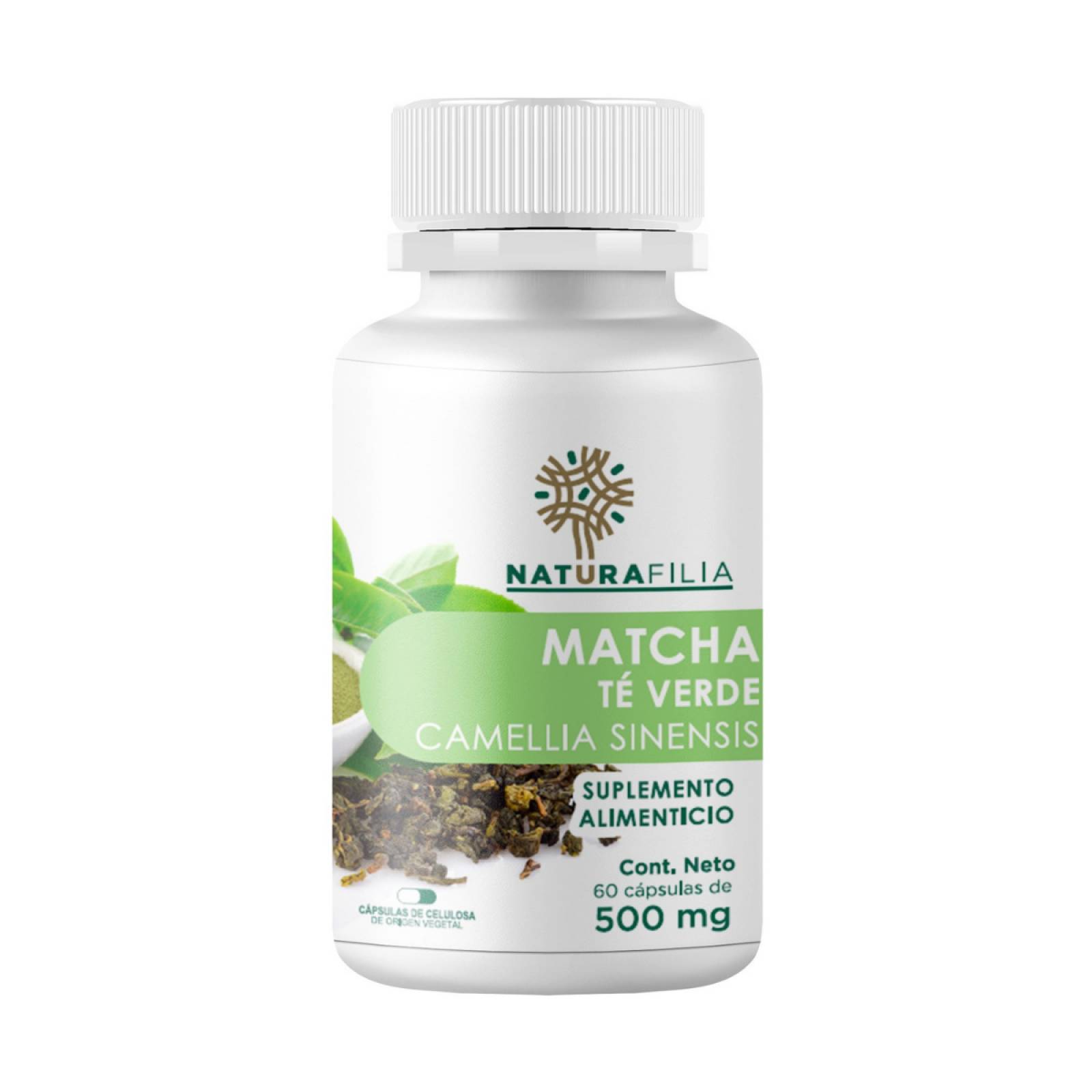 Matcha Orgánica Naturafilia 60 cápsulas 500 mg