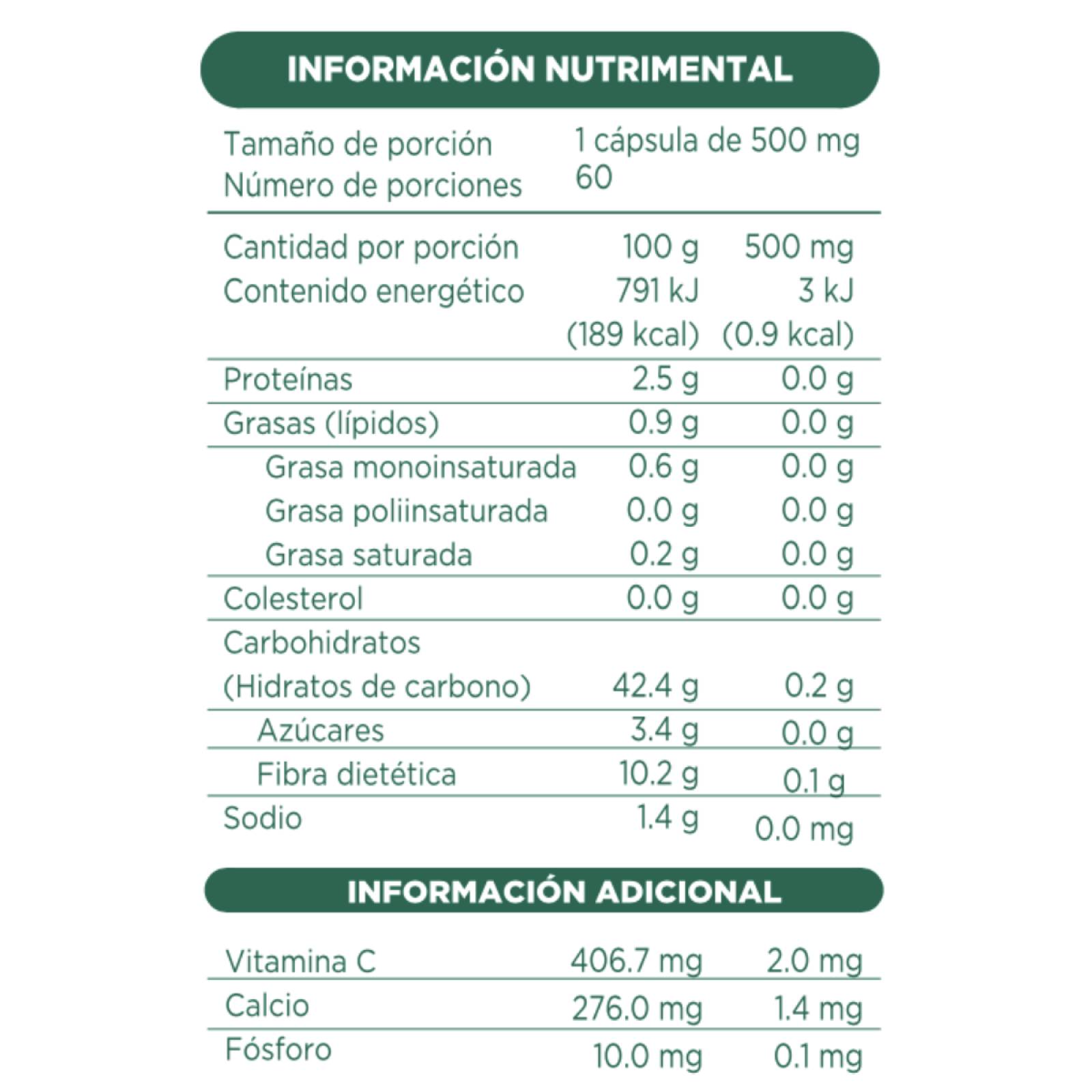 Hueso de Aguacate Naturafilia 60 cápsulas 500 mg