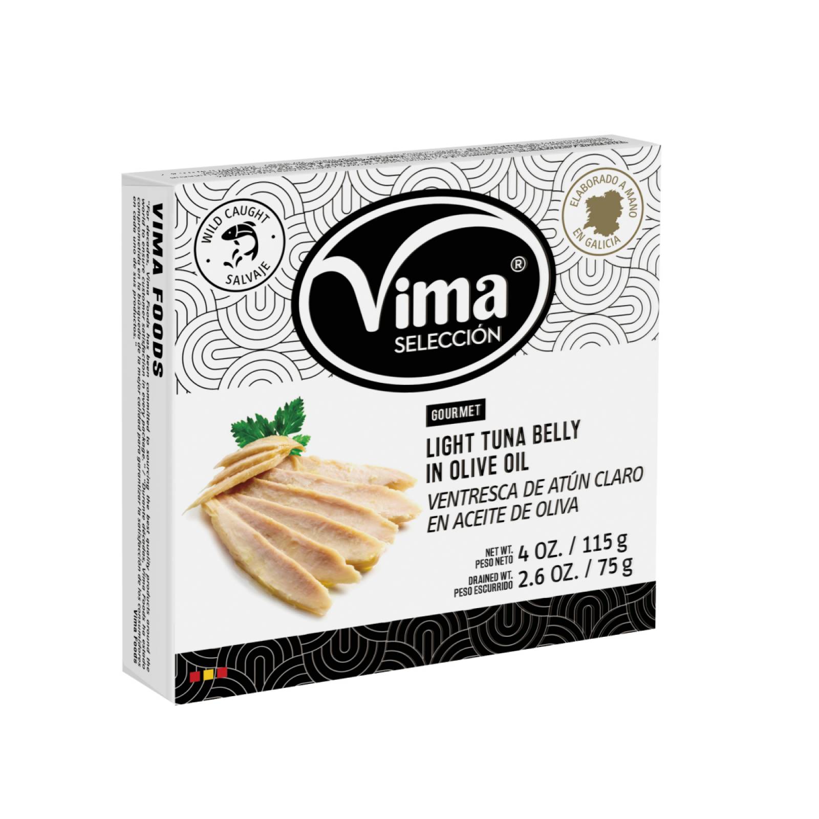 Ventresca Atún Claro Aceite Oliva Vima Foods 115 gr
