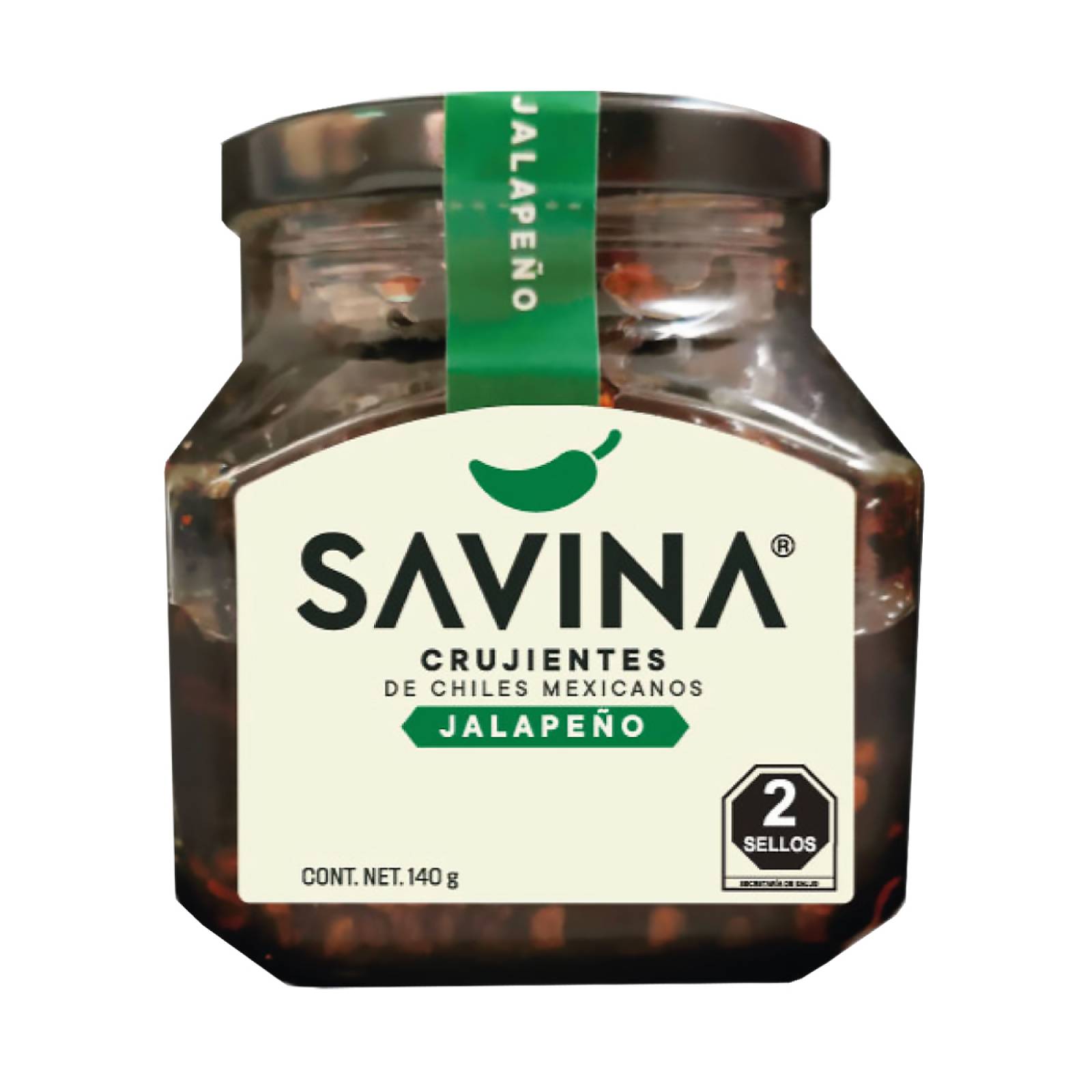Trocitos Chile Jalapeño Crujiente en AOVE Savina 140 gr