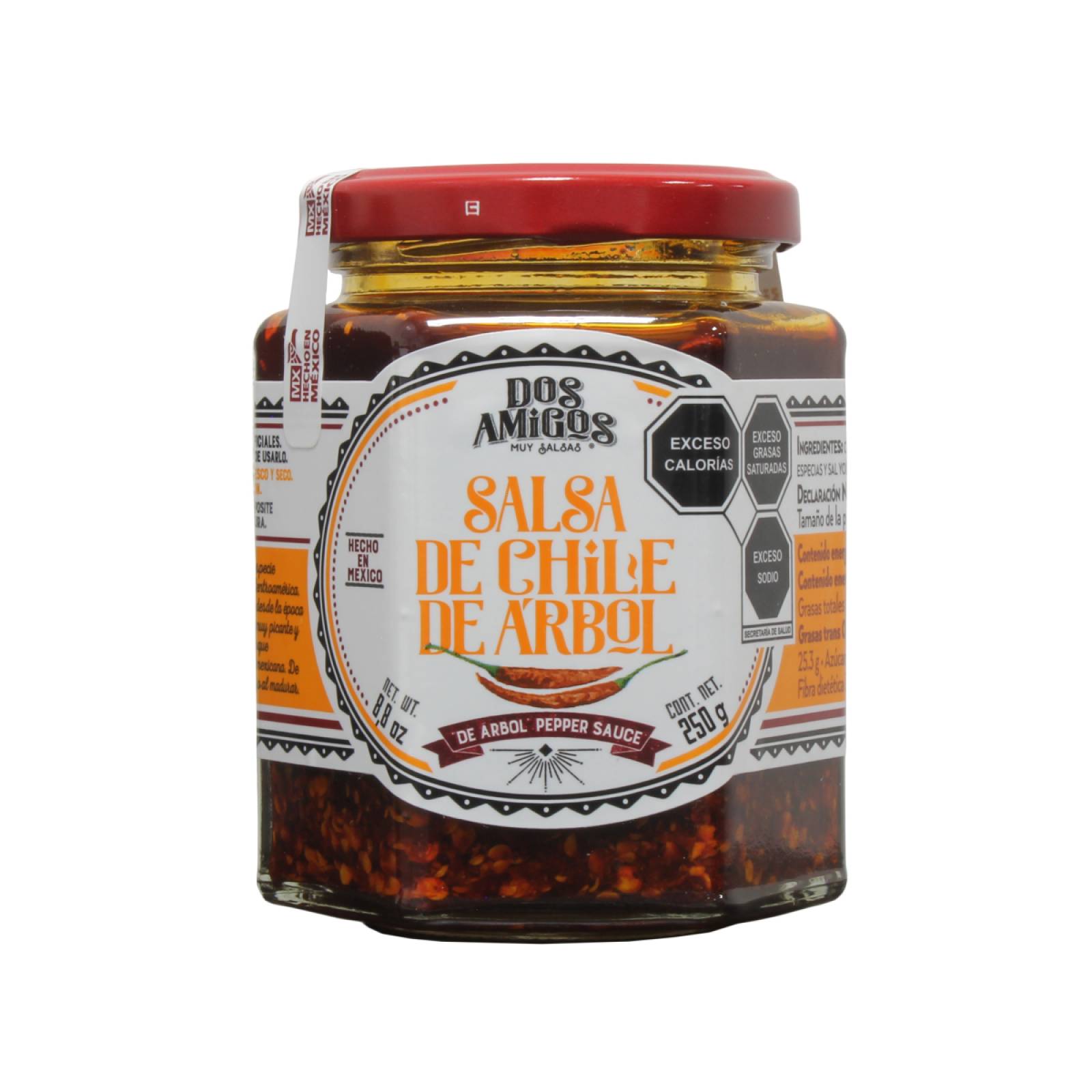 Salsa Chile de Árbol Dos Amigos 250 gr