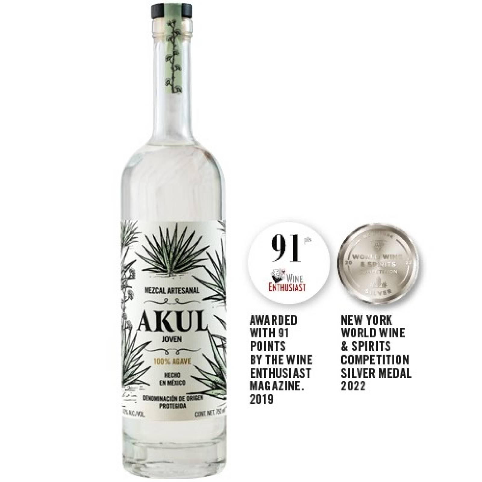 Mezcal Espadín Joven Akul 750 ml