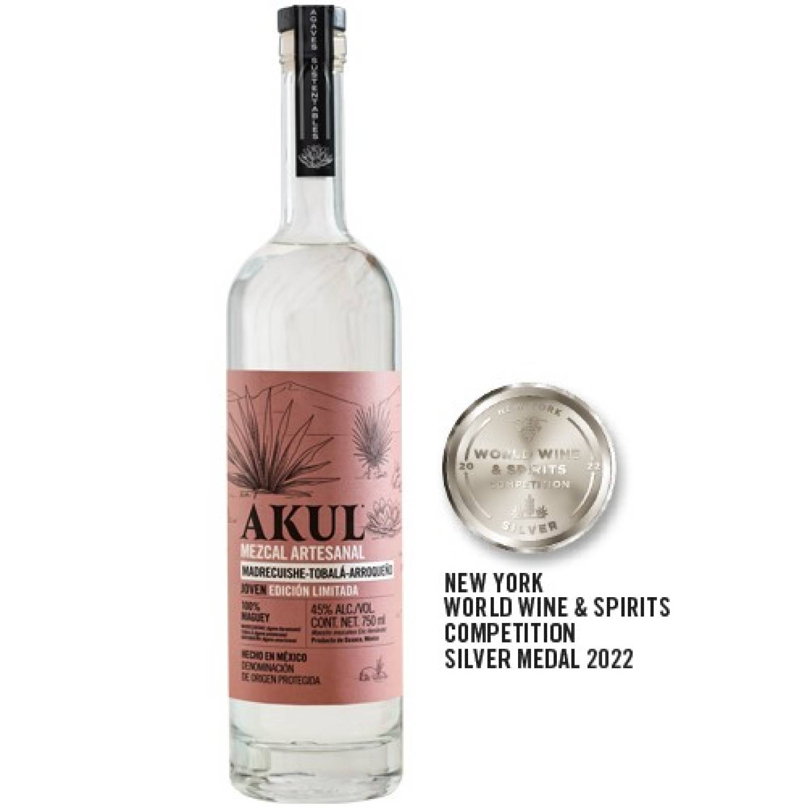 Mezcal Madrecuishe Tobala Arroqueño Joven Akul 750 ml