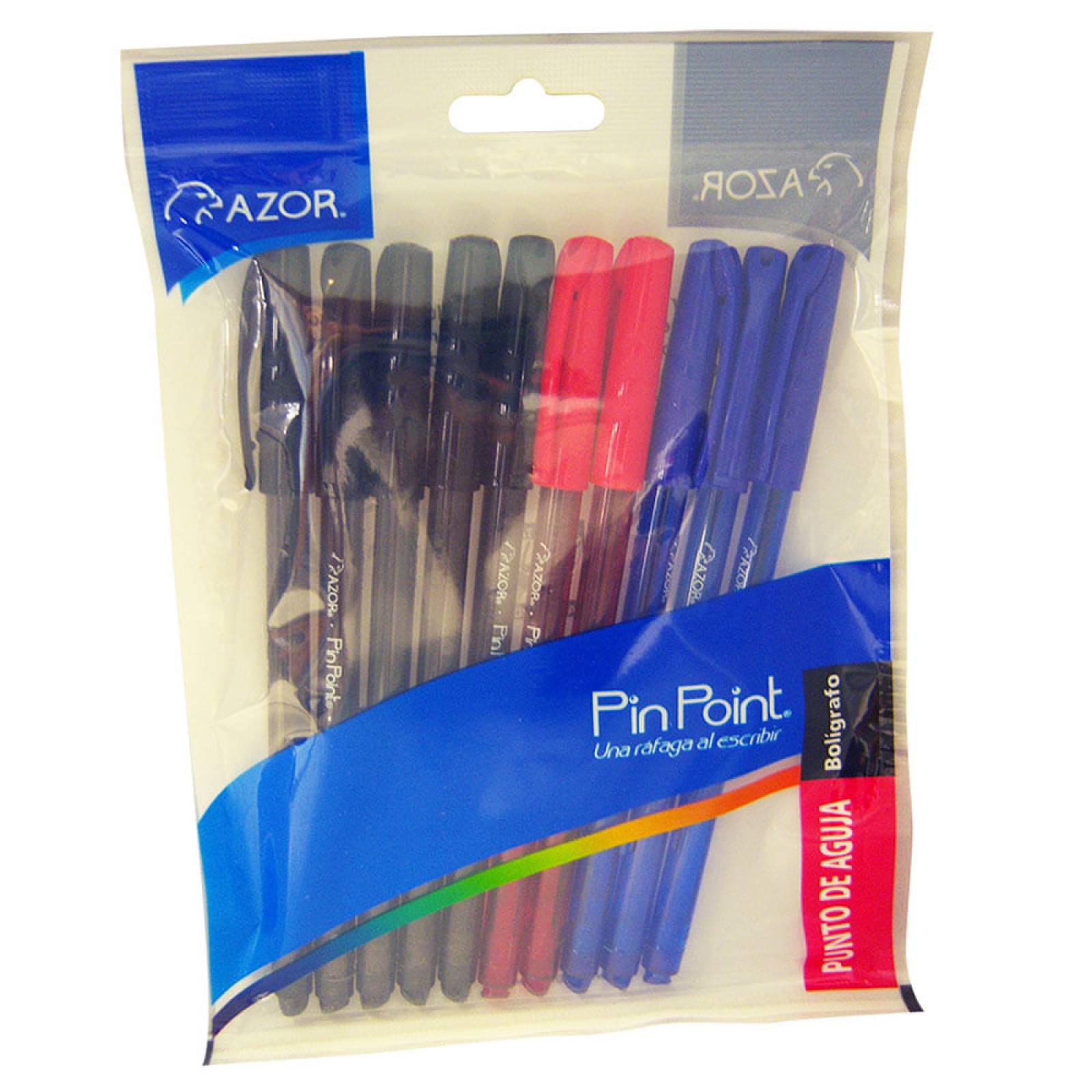 Boligrafo fino surtido 10pz Az