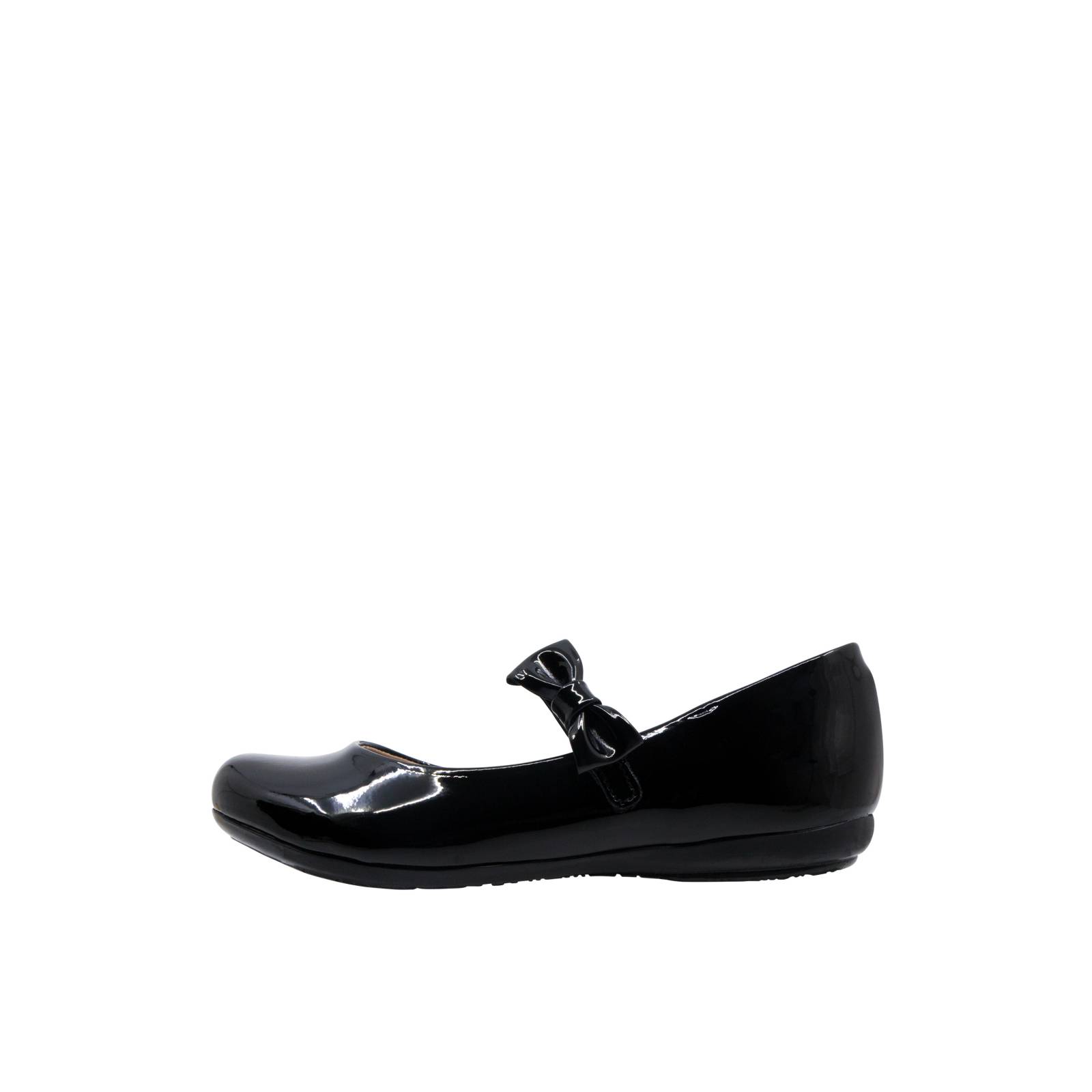 Zapatos Para Niña Escolares De Charol Velcro   Moño Coqueta