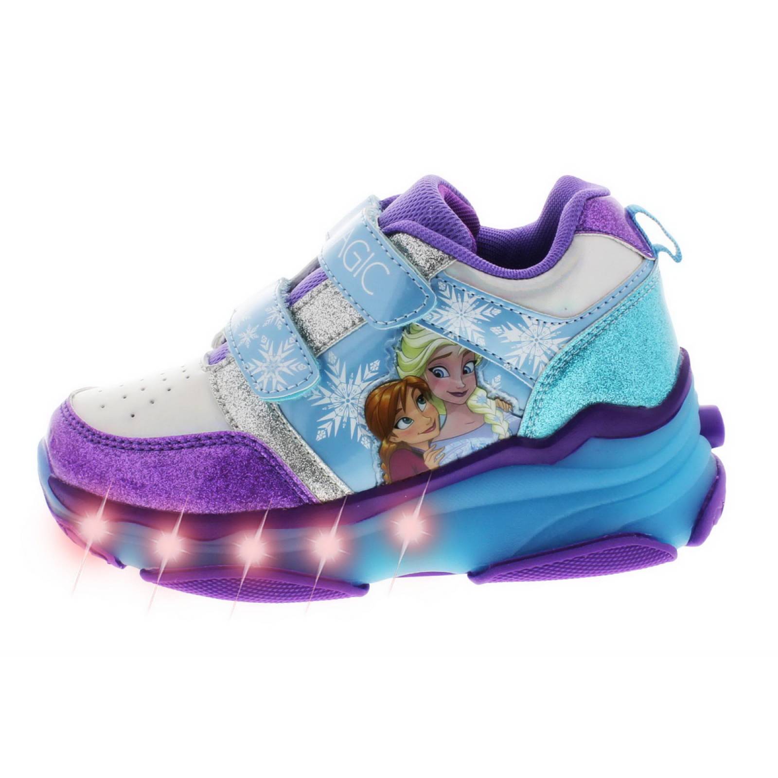 Tenis Patin Disney Frozen Ana Y Elsa Luces Led Para Niña