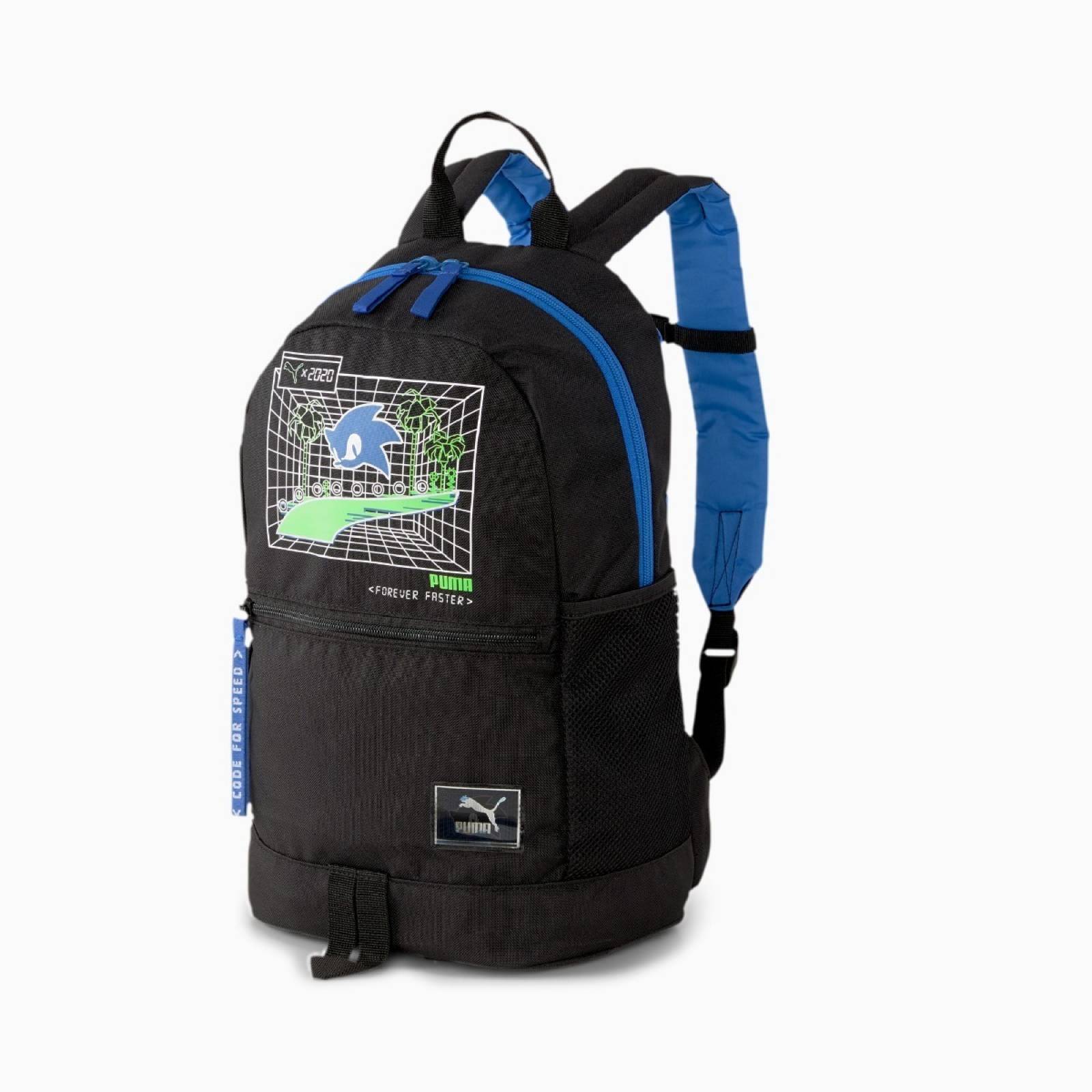 Mochila Puma X Sega Backpack Sonic Para Niño Niña