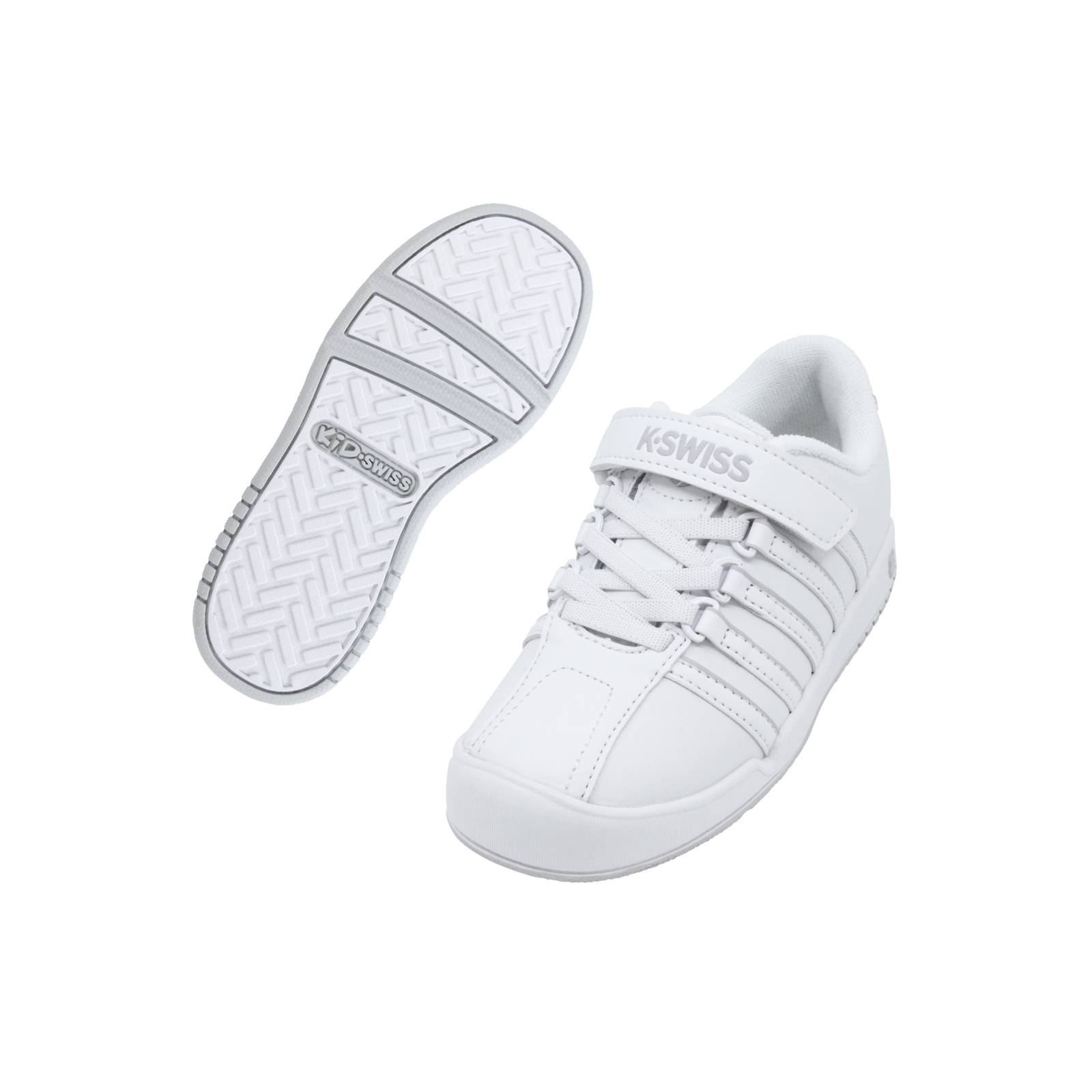 Tenis Escolar K-Swiss Ontare De Piel Para Niño/Niña  Velcro
