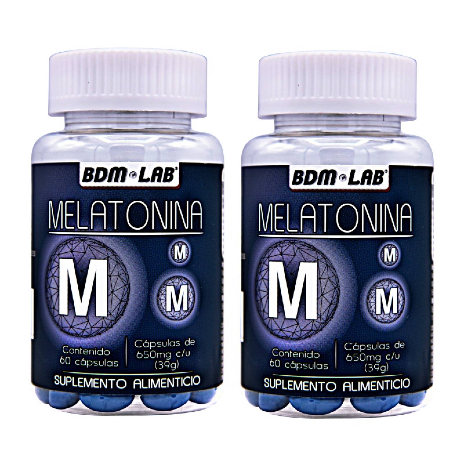 Duo Pack  MELATONINA 60 cápsulas c/u BDM-LAB
