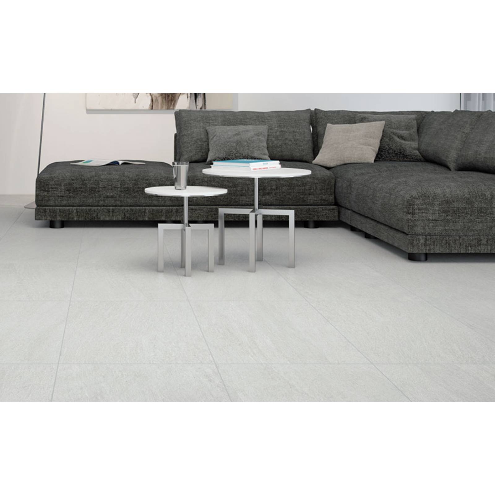 PISO RECTIFICADO 60X120 FINISTERRA WHITE 1 44 m2 caja Color Blanco