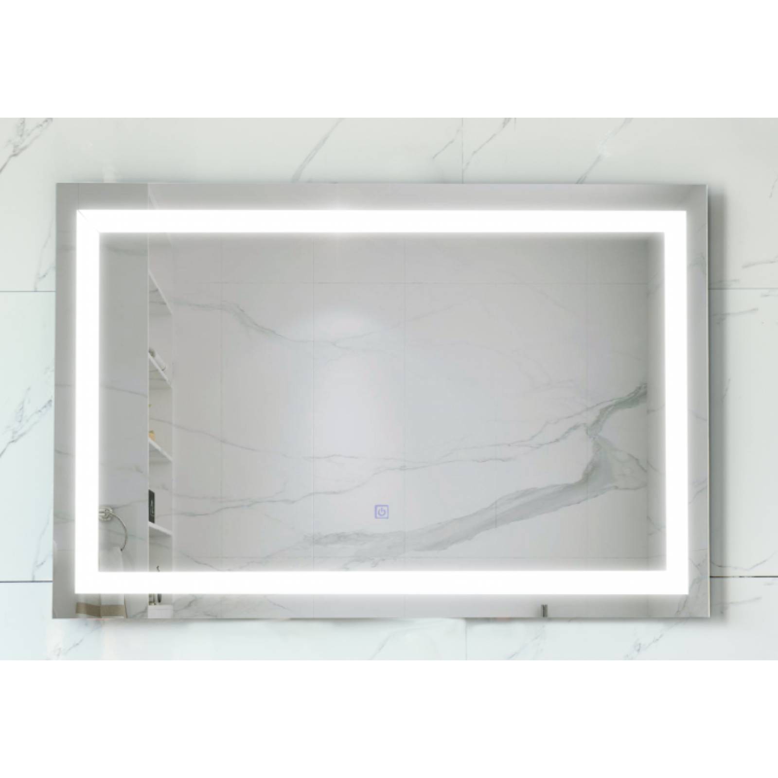 ESPEJO 60X90 CON ILUMINACION LED TOUCH MODELO FERROL RECTANGULAR Color Blanco