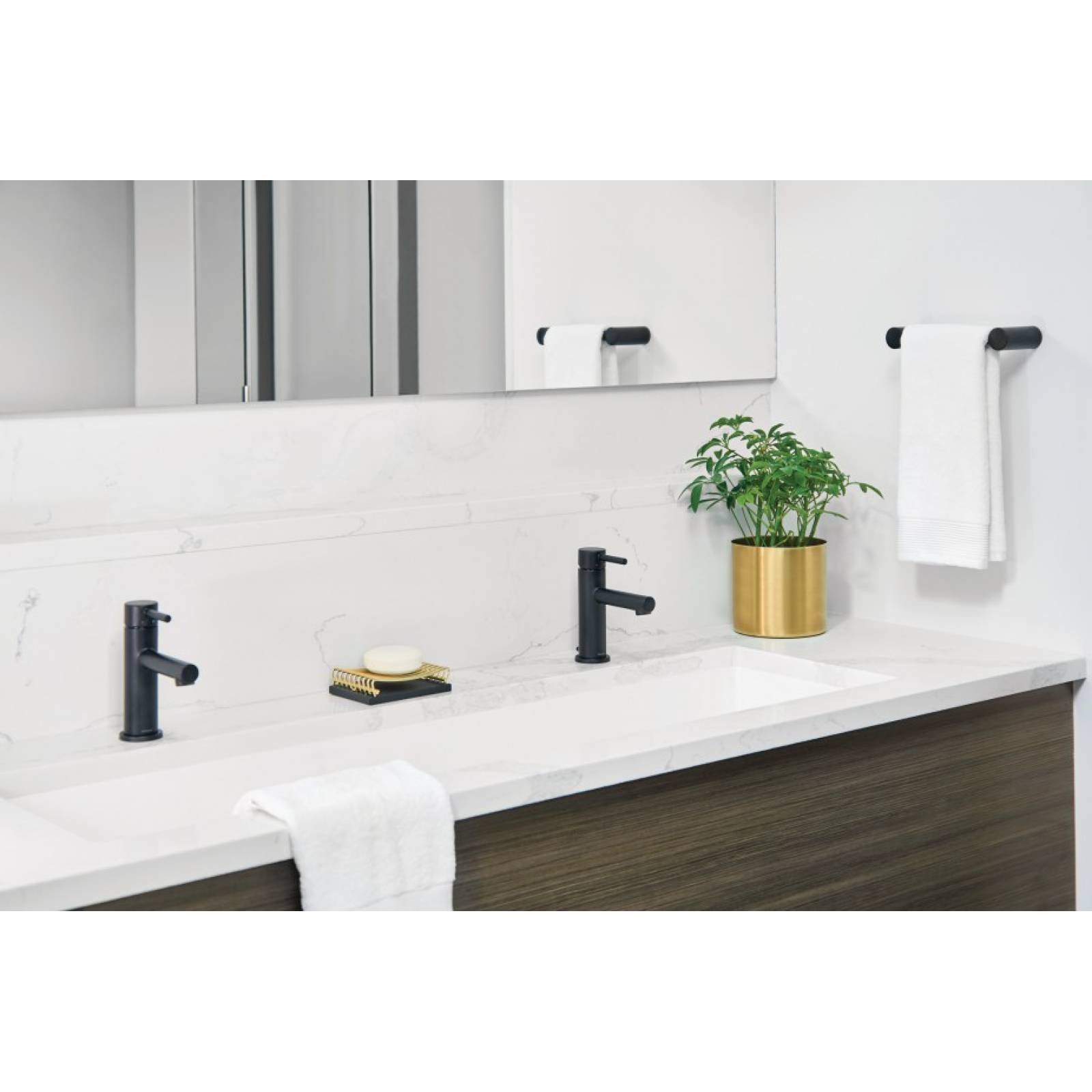 MONOMANDO PARA LAVABO CON DESAGUE ALIGN 6190BL NEGRO MATE Color Negro