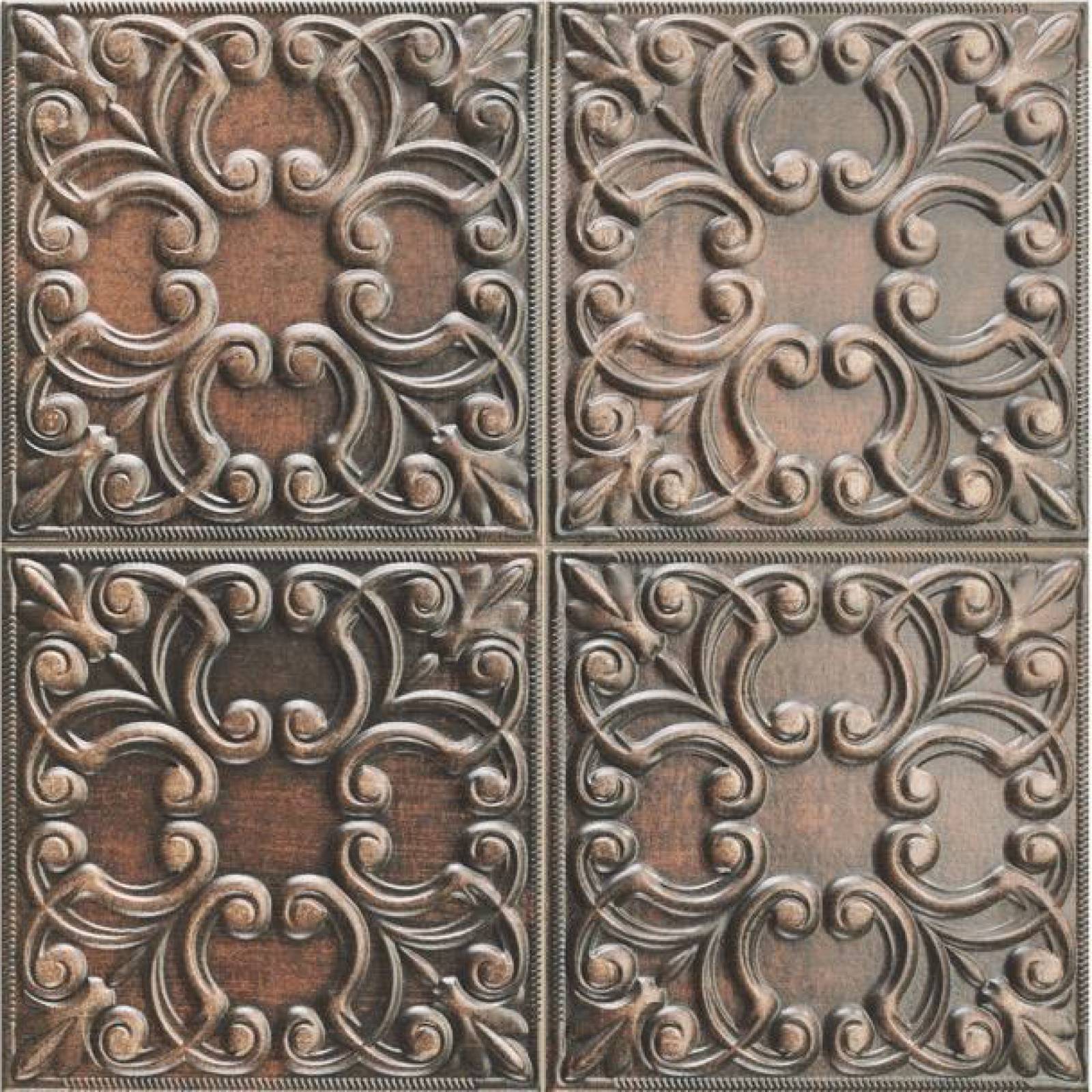 MOSAICO DECORATIVO 44X44 MODELO TINTLE COBRE (6 piezas)