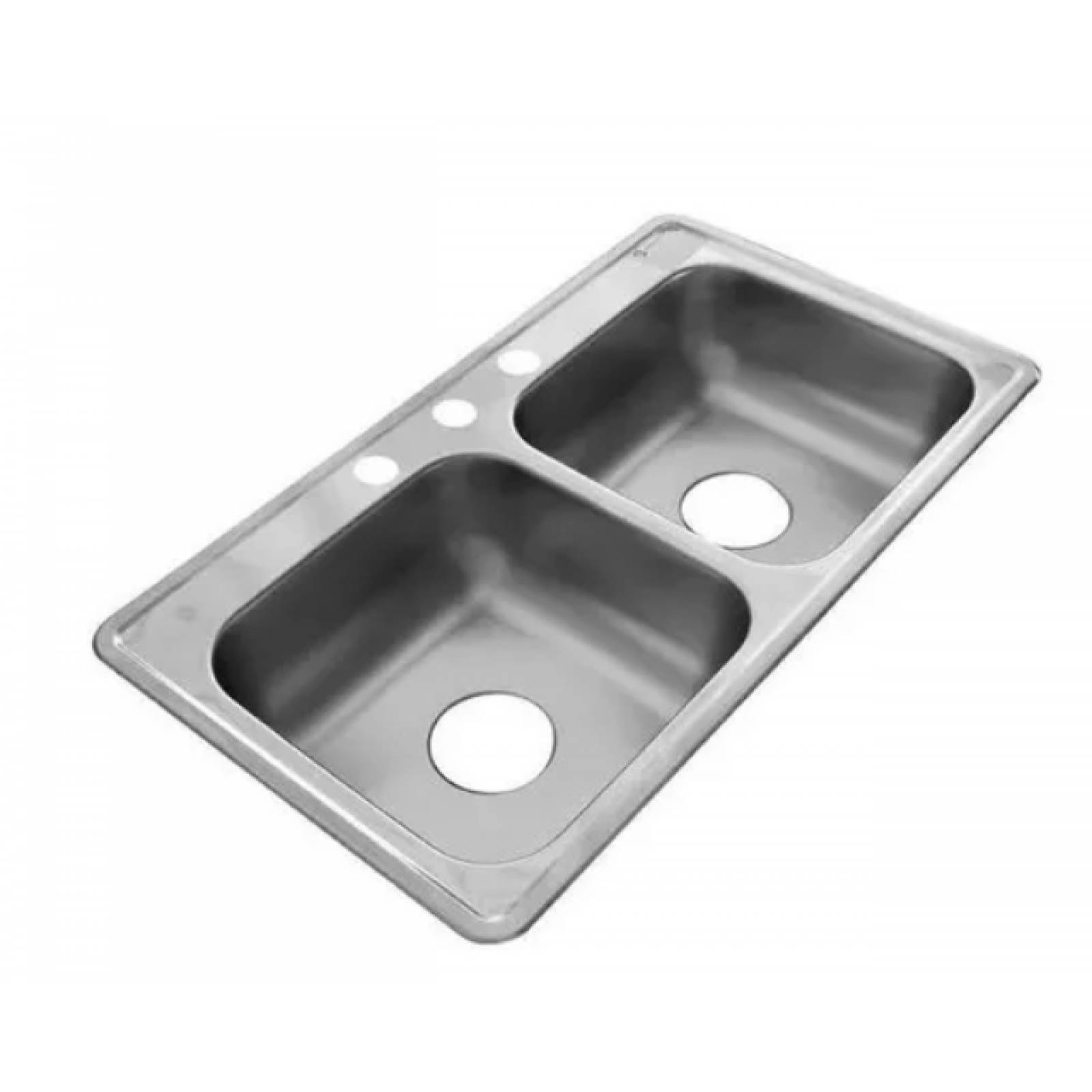 COMBO TARJA DOBLE PARA COCINA 84X48 CON MEZCLADORA Y ACCESORIOS Color Satinado