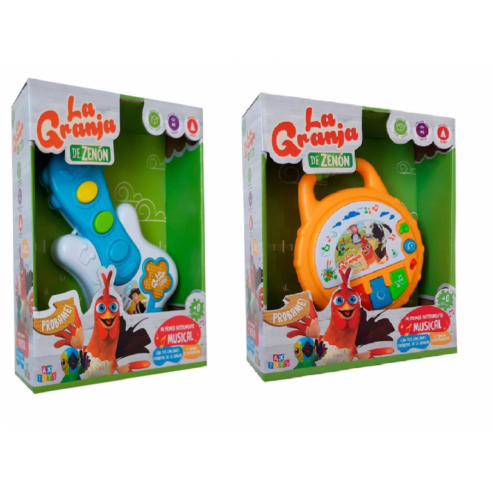 Combo de Mi primer instrumento musical x2 Guitarra y Bateria La Granja de Zenón
