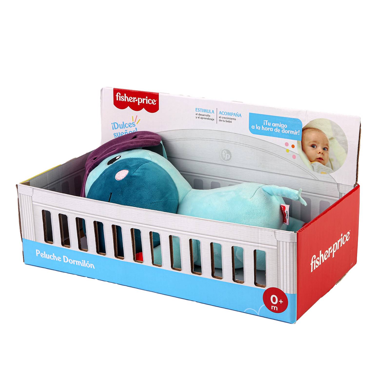 Fisher Price Hipopotamo Peluche Dormilón Acostado de 30 cm super suaves Ax Toys