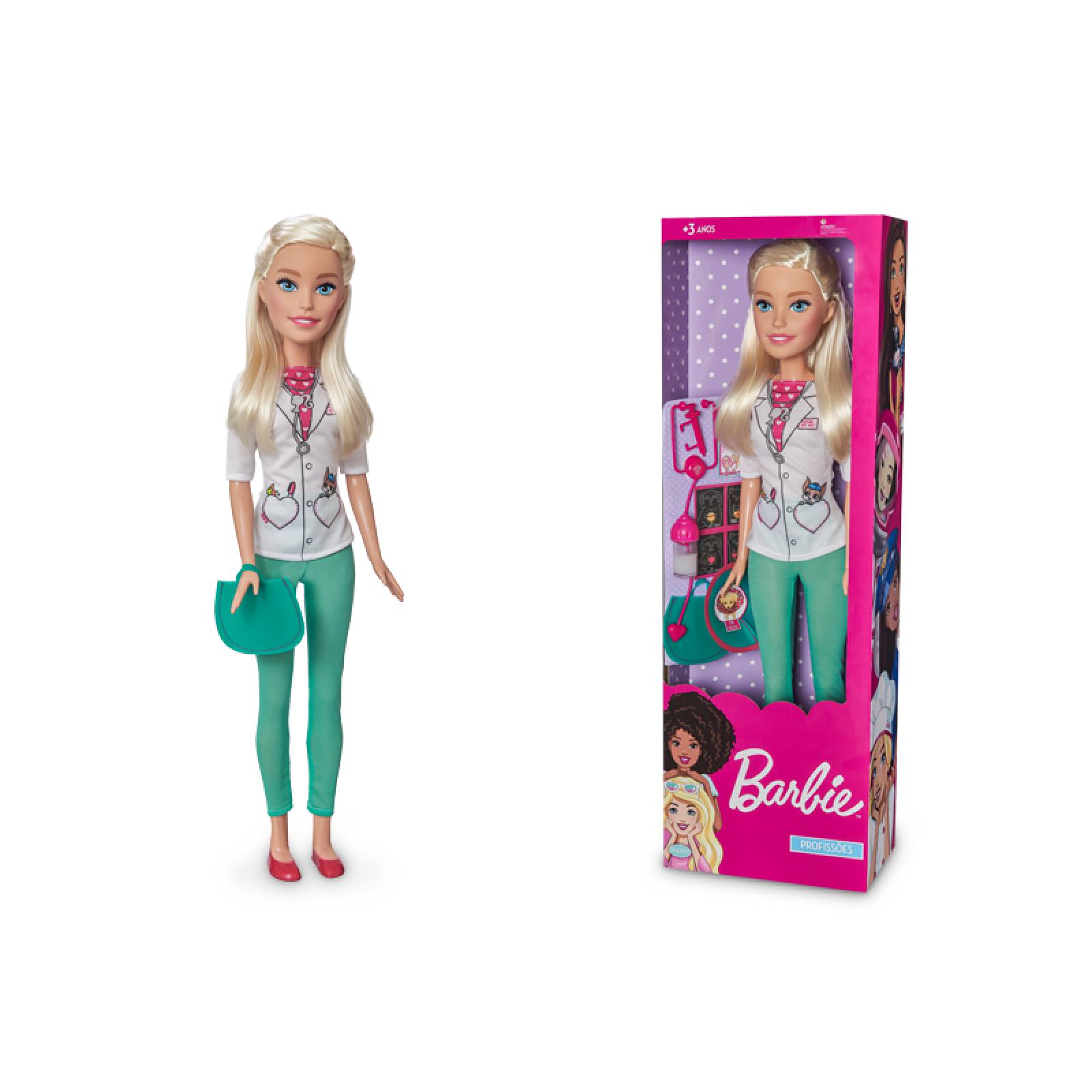 Barbie Muñeca Articulada Veterinaria con accesorios 70 cm Grande  