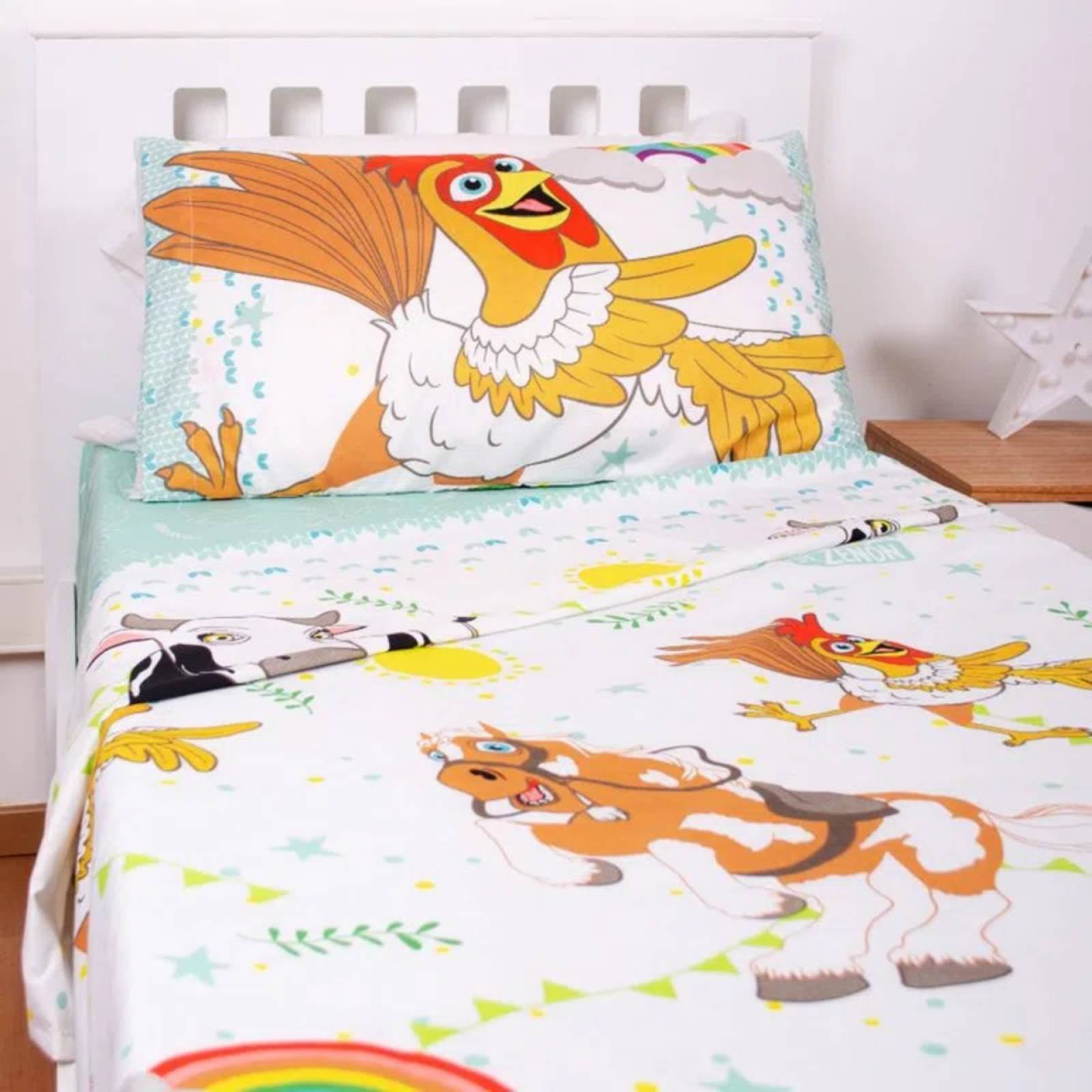 La Granja de Zenón Juego de cama Sabana Infantil 1 plaza y 1 2 Piñata