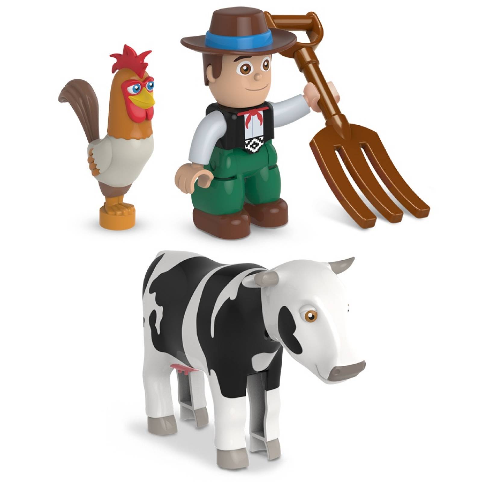 La Granja de Zenón Playset Bloques Pequeño Granero Vaca Lola 36 piezas El Reino Infantil