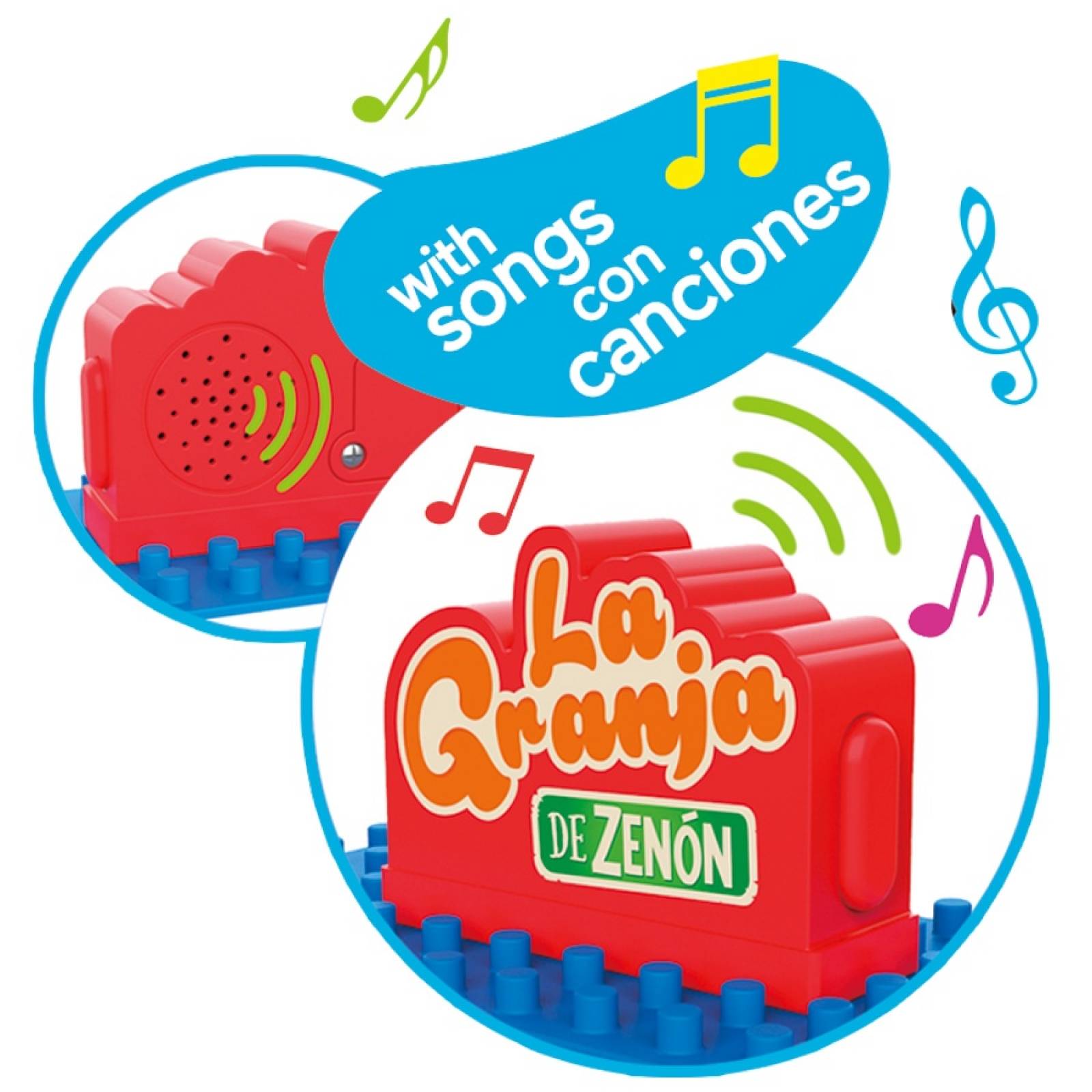 La Granja de Zenón Playset Bloques Pequeño Granero Vaca Lola 36 piezas El Reino Infantil