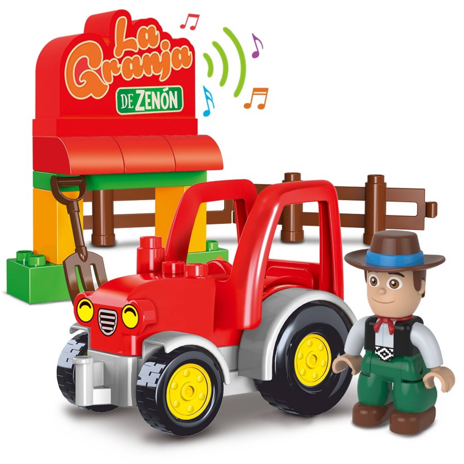 La Granja de Zenón Playset Bloques Paseando por la granja 33 piezas El Reino Infantil