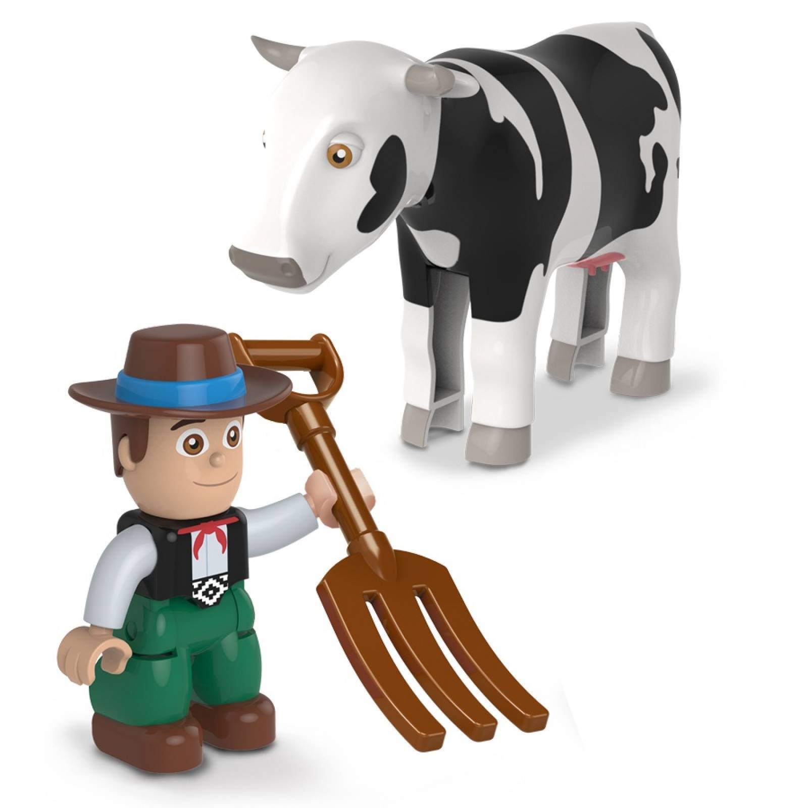 La Granja de Zenón Playset Bloques Paseando por la granja 33 piezas El Reino Infantil