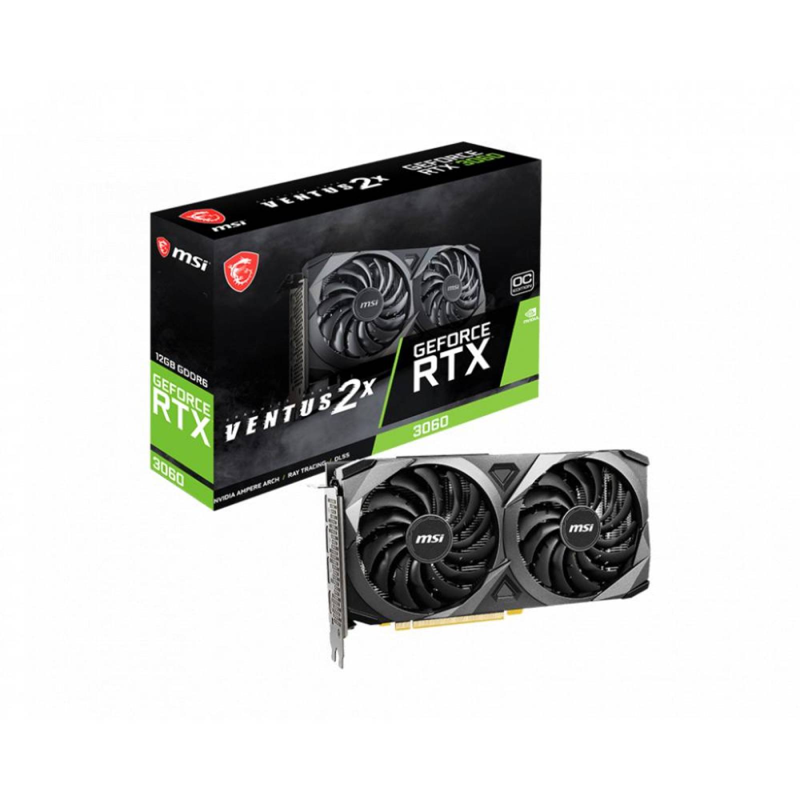 Tarjeta de Video MSI Ventus 2X 12G, RTX 3060, GDDR6