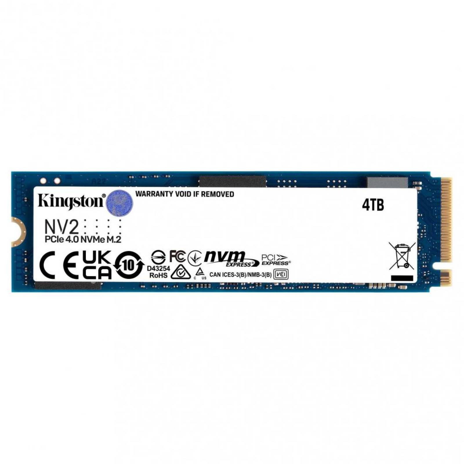 SSD Kingston NV2 NVMe, 4TB, PCI Express 4.0, M.2 SNV2S4000G