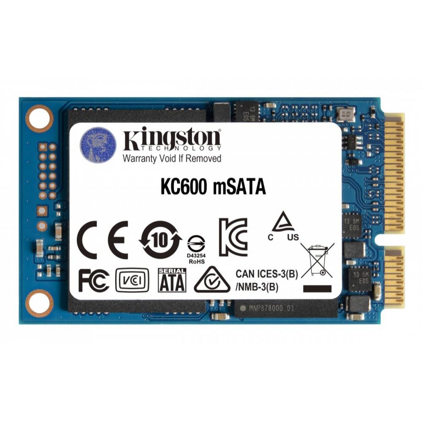 SSD Kingston KC600, 512GB, SATA III, MSATA SKC600MS512G