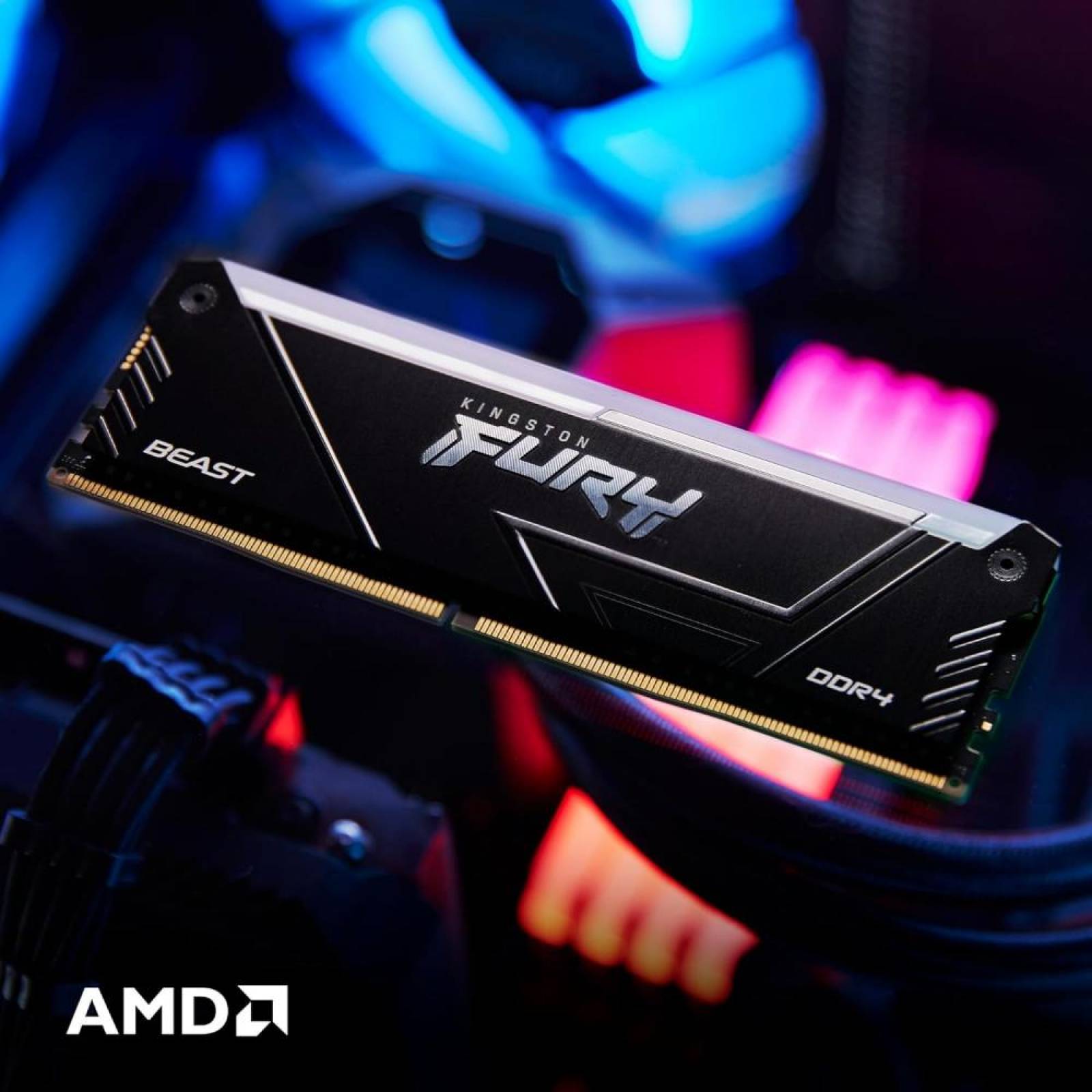 Memoria RAM Kingston FURY Beast RGB DDR4, 2666MHz, 32GB Non-ECC DIMM