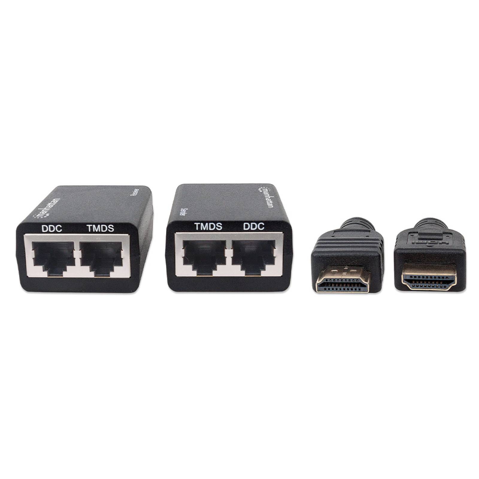 Manhattan Extensor HDMI Por Cat5eCat6, Distancia Máxima 30 Metros
