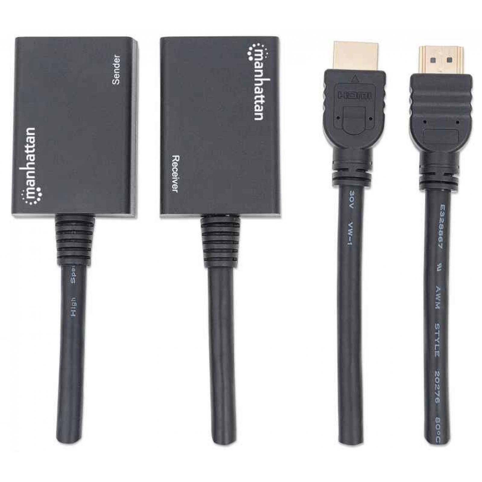 Manhattan Extensor HDMI Por Cat5eCat6, Distancia Máxima 30 Metros