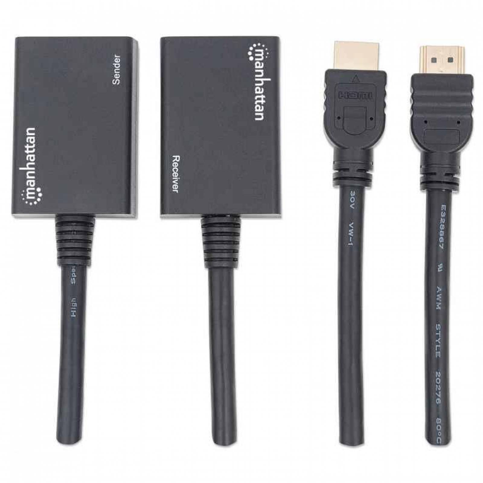 Manhattan Extensor HDMI Por Cat5eCat6, Distancia Máxima 30 Metros