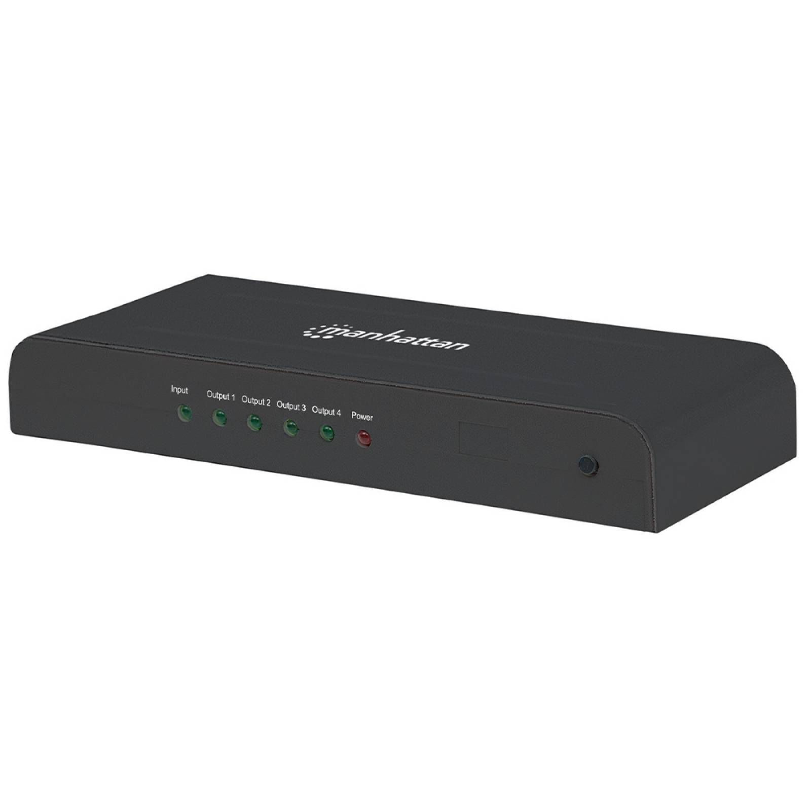 Manhattan Divisor De Video HDMI, 4 Puertos, Negro