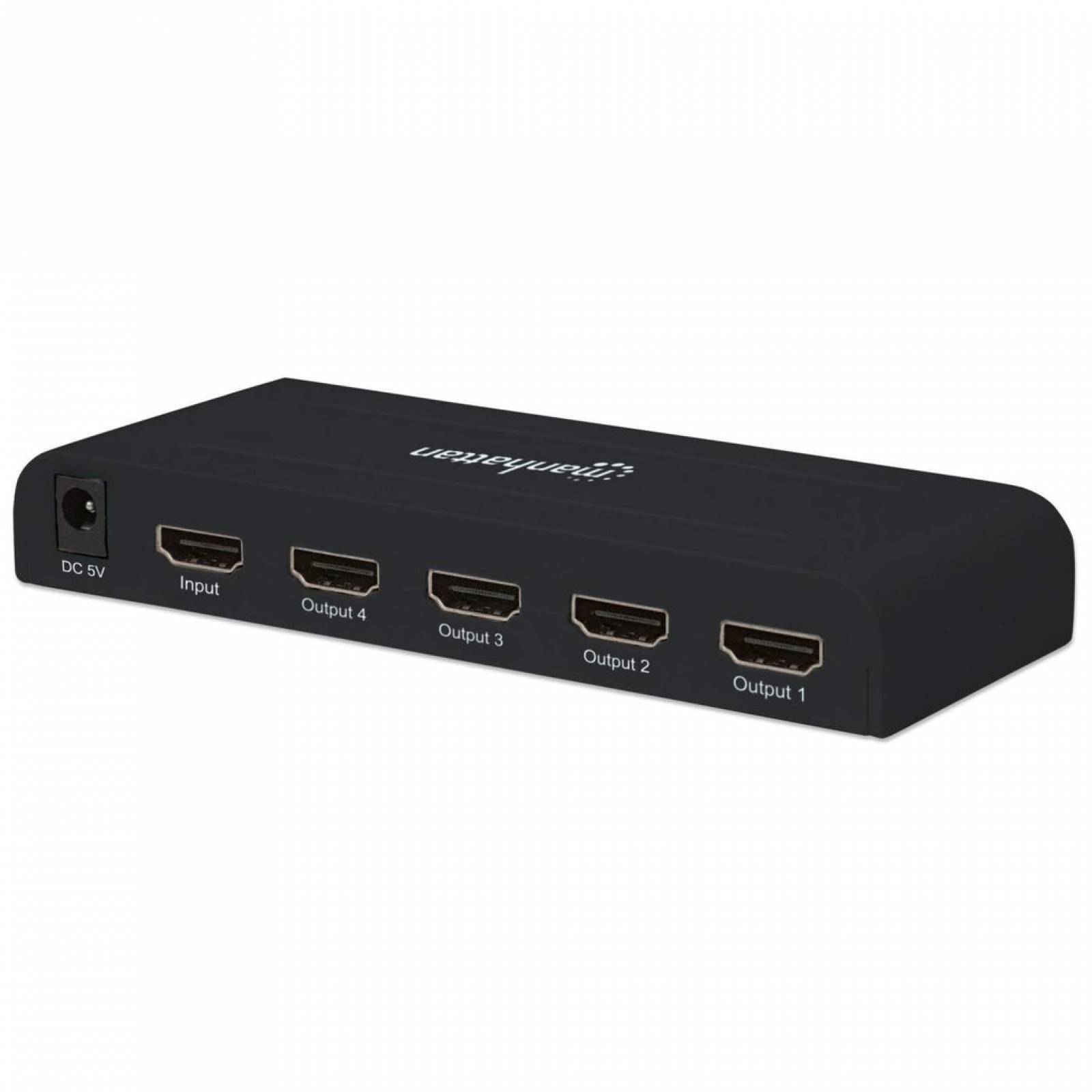 Manhattan Divisor De Video HDMI, 4 Puertos, Negro