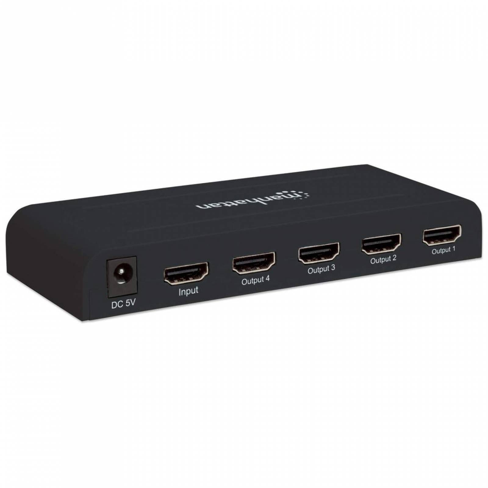 Manhattan Divisor De Video HDMI, 4 Puertos, Negro