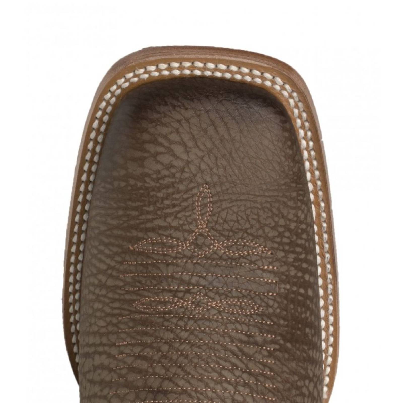 Bota Vaquera Marca Rio Grande Oklahoma con Piel Cuello de Toro y Suela Cuero Natural