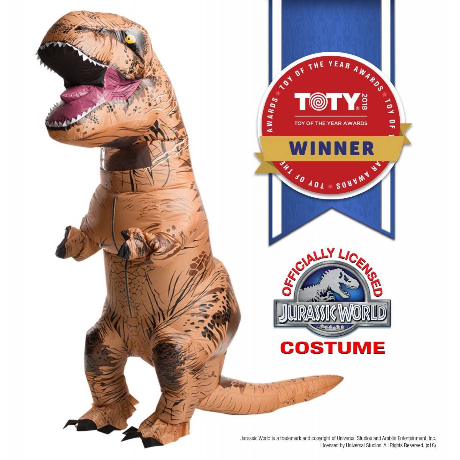 Disfraz de T-Rex Inflable para Adulto Unitalla Rubie´s Costume Halloween
