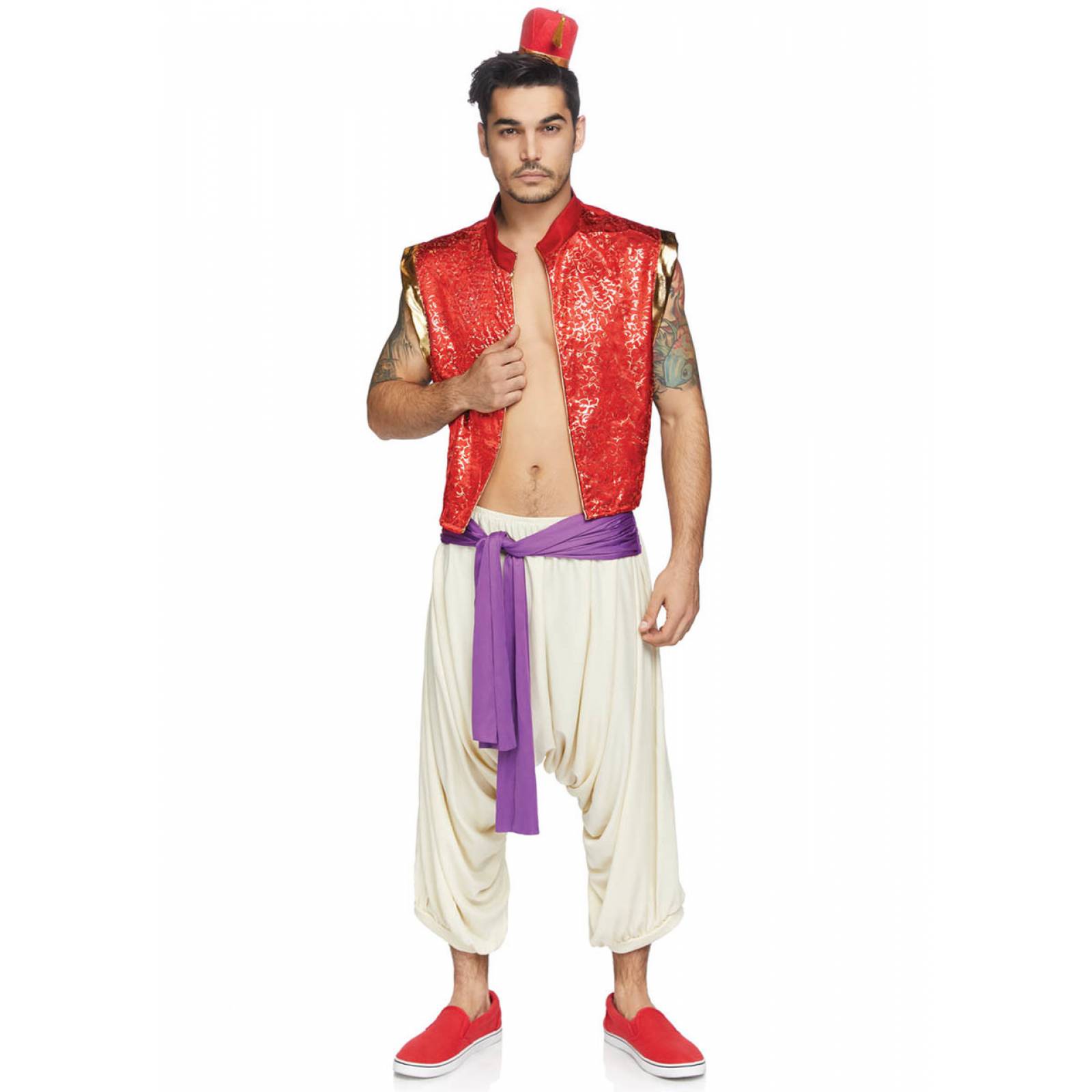 Disfraz de Aladdin para Adulto talla Chico/Mediano Leg Avenue Halloween