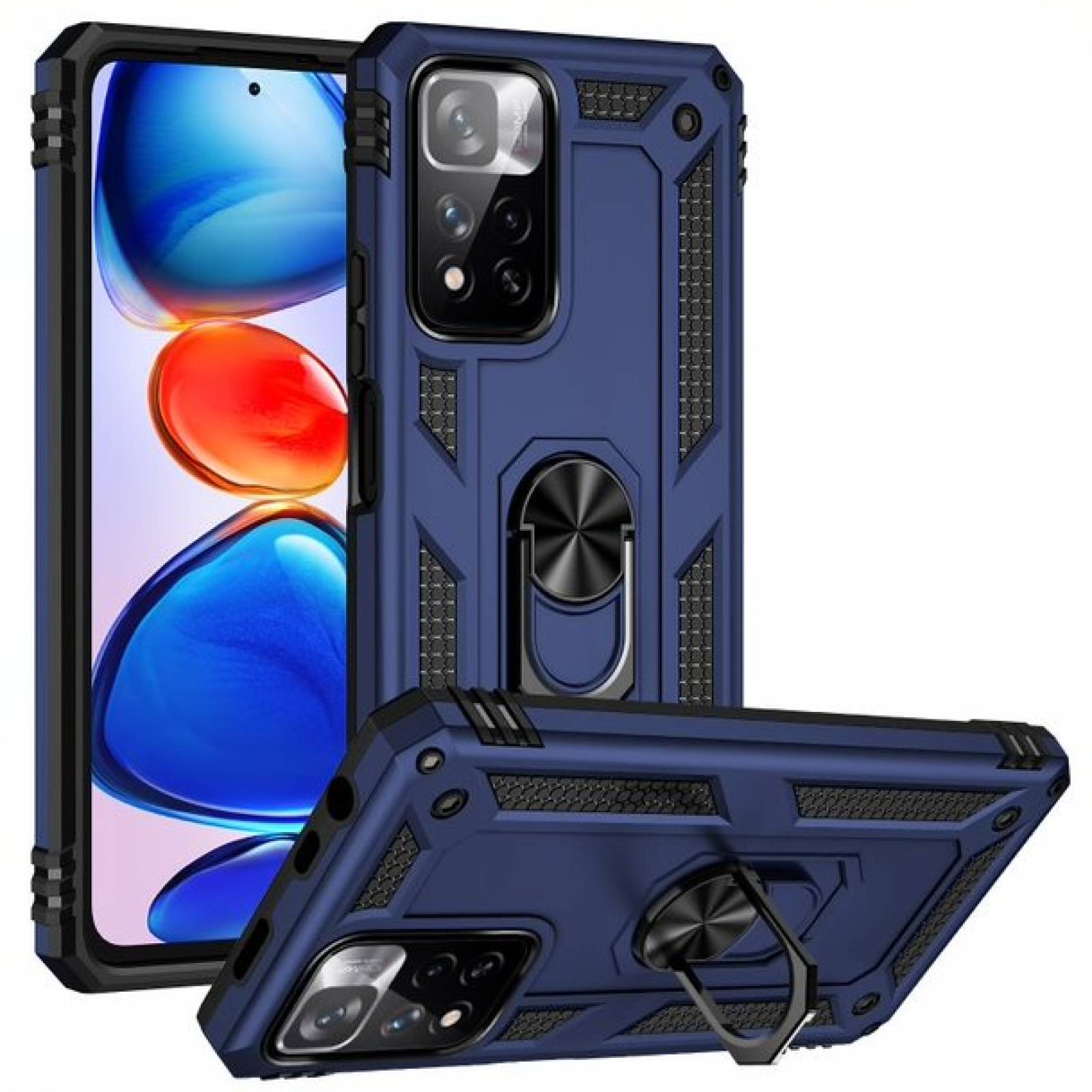 Funda de Uso Xiaomi Redmi Note 11s / Redmi Note 11 con Cristal Templado  - Azul
