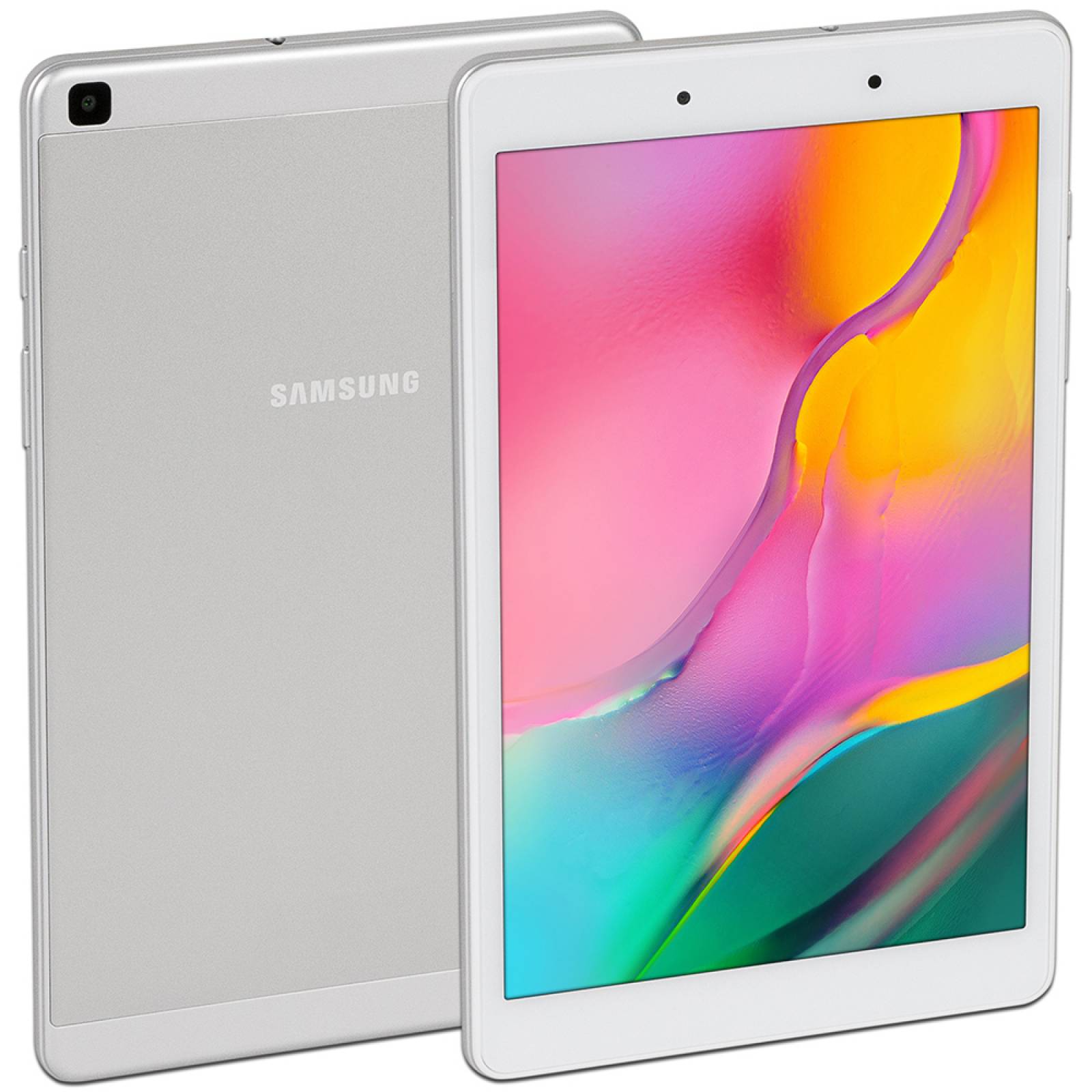 Tablet Samsung Galaxy Tab A: Procesador Quad Core (2.0 GHz), Memoria RAM de 2GB, Almacenamiento de 32GB, Pantalla LED Multi touch de 8", Cámara Principal: 8MP Frontal: 2MP Wi-Fi Bluetooth 4.2 Android 9 Pie Color Plateada
