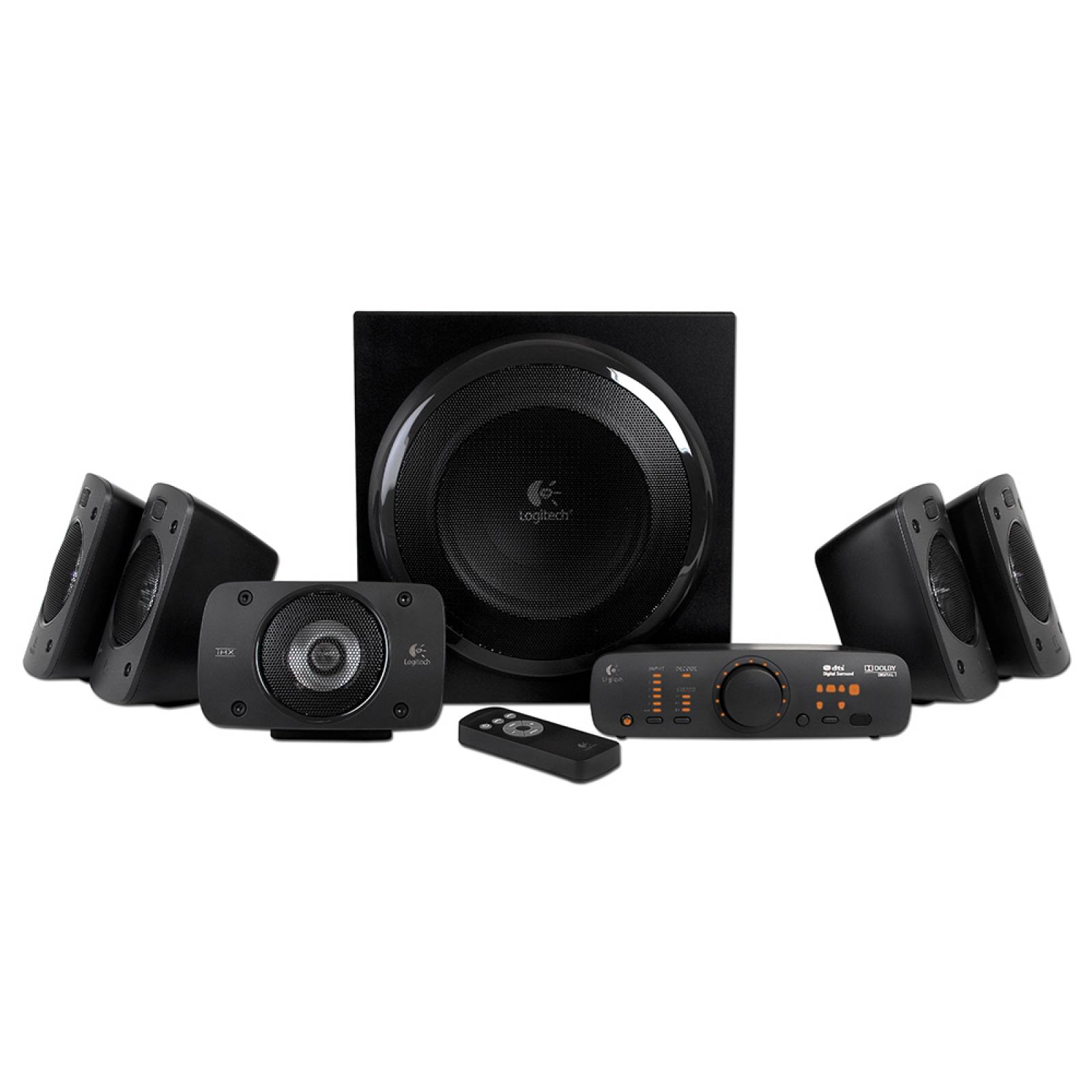 Bocinas Logitech Z906 Digital AutÃ©ntico Sonido 5.1 Dolby Digital y DTS CertificaciÃ³n THX 500 Watts RMS de Poder total