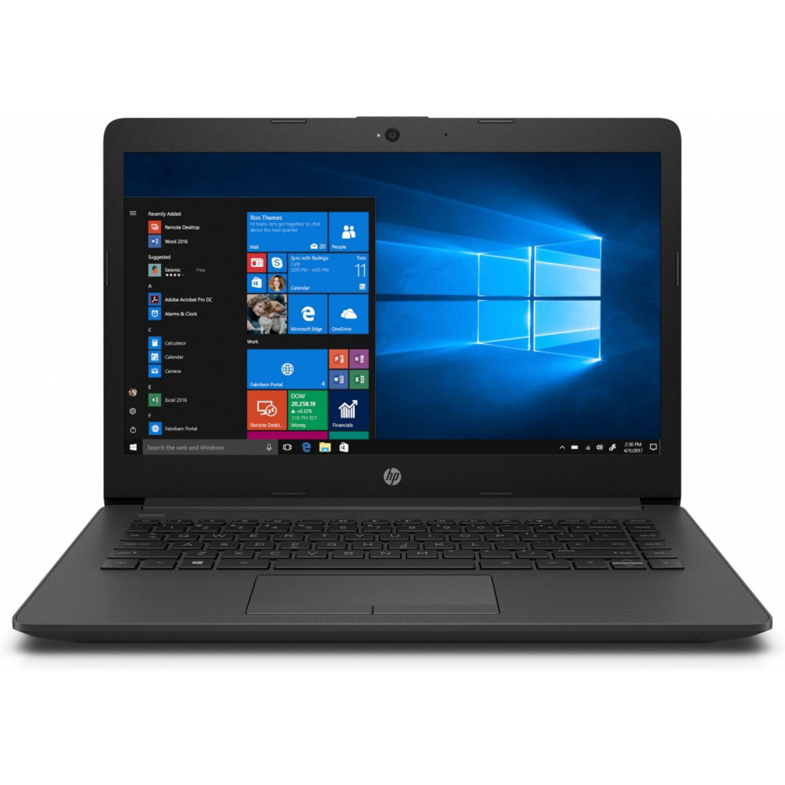 Laptop HP 240 G7: Procesador Intel Celeron N 4000 Memoria de 4GB DDR4, Disco Duro de 500GB, Pantalla de 14 pulgadas LED, Video UHD Graphics 600 Windows 10 Home.