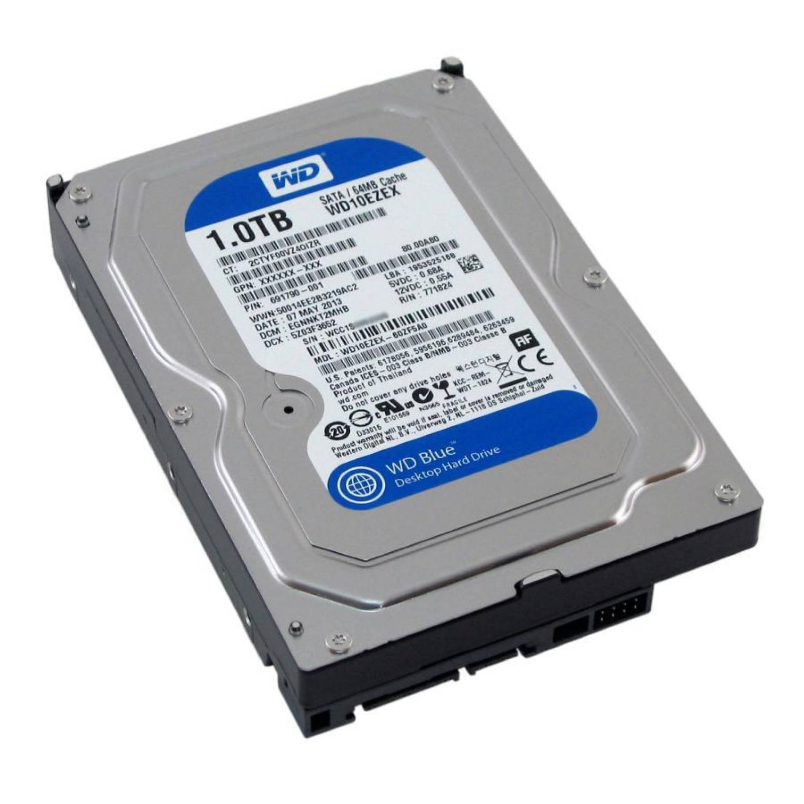 Disco Duro Western Digital Blue De 1tb 64mb Caché 7200 Rpm Sata Iii 6 Gbs 6710