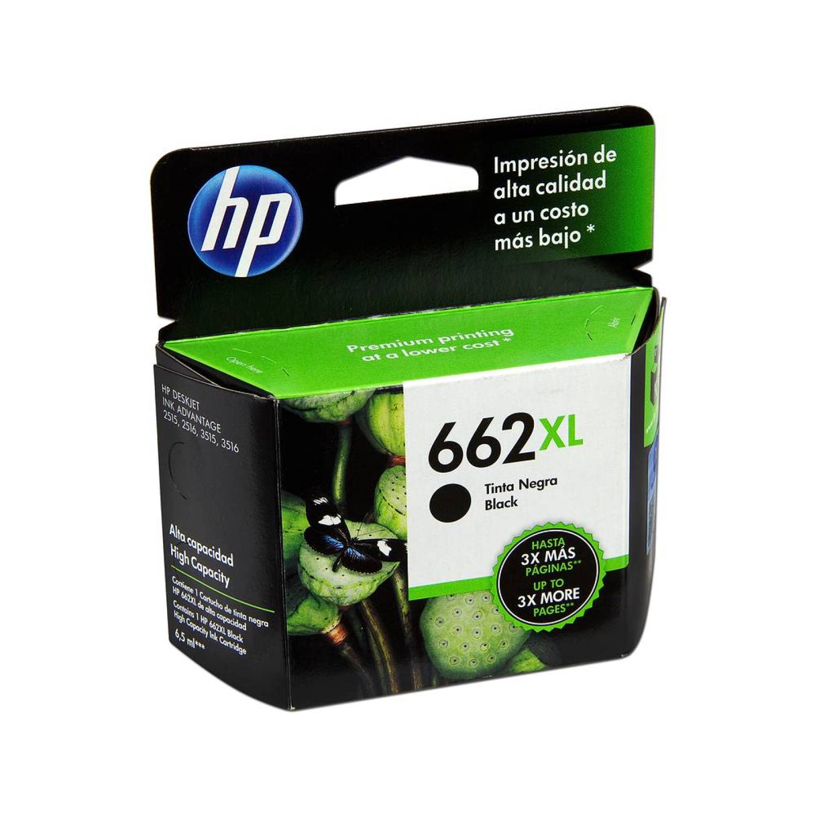 Cartucho de tinta HP 662XL negra Original CZ105AL