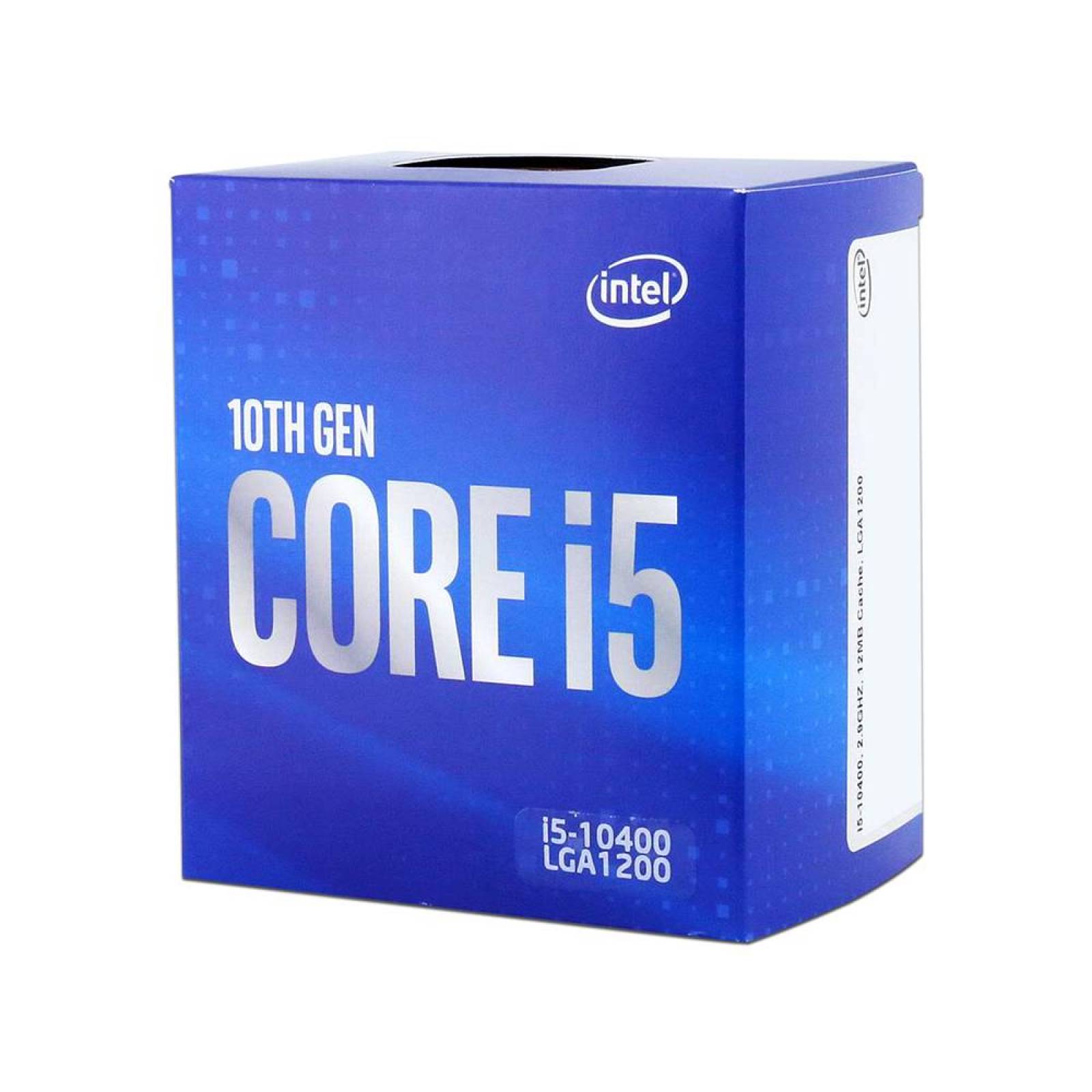 Procesador Intel Core i5 10400 de DÃ©cima GeneraciÃ³n 2 90 GHz con Intel HD Graphics 630 Socket 1200 CachÃ© 12 MB SixCore 14nm