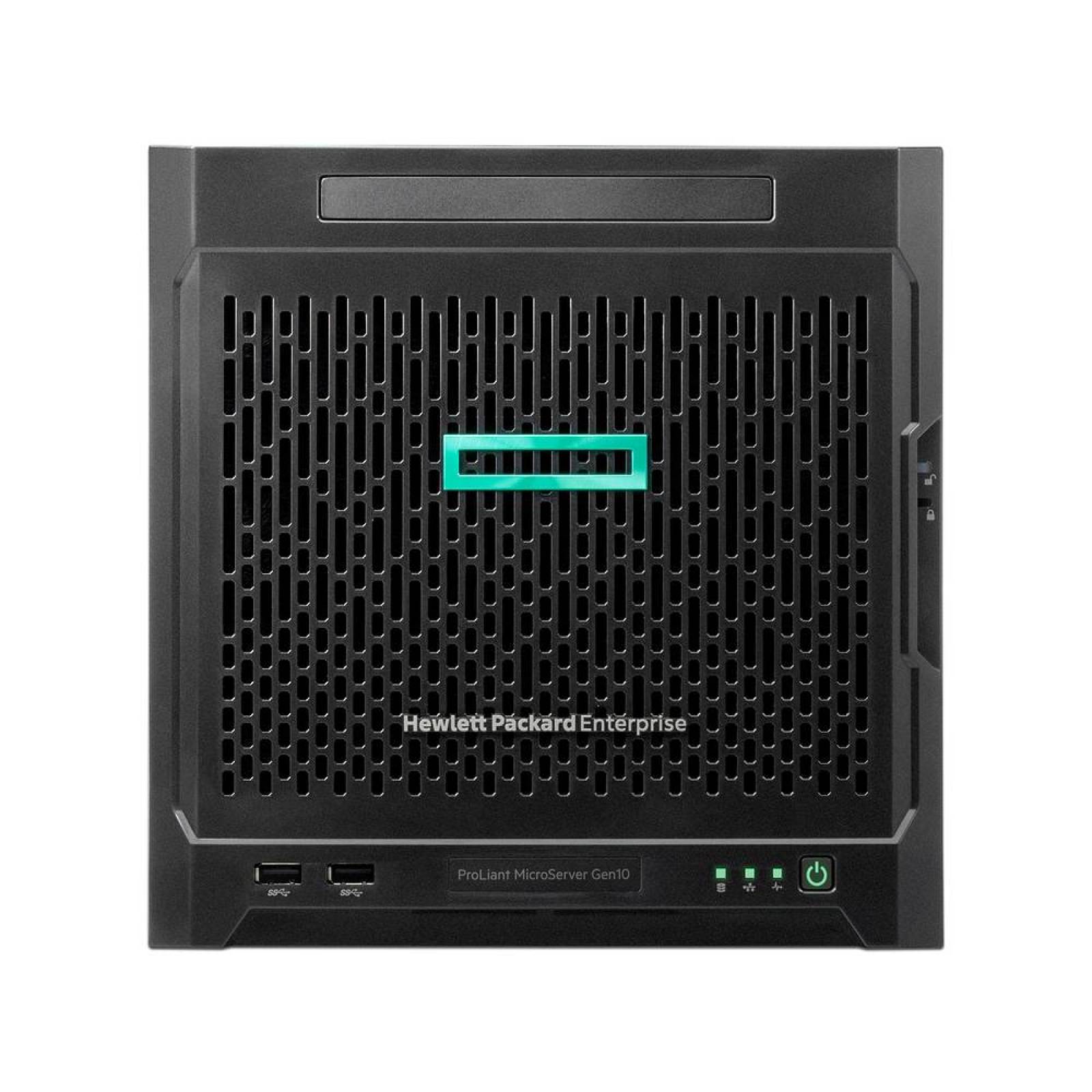 Servidor HP ProLiant MicroServer G10 Procesador AMD Opteron Quad Core X3421 Memoria RAM 8GB DDR4 ECC No incluye Disco Duro Red Gigabit No incluye SO